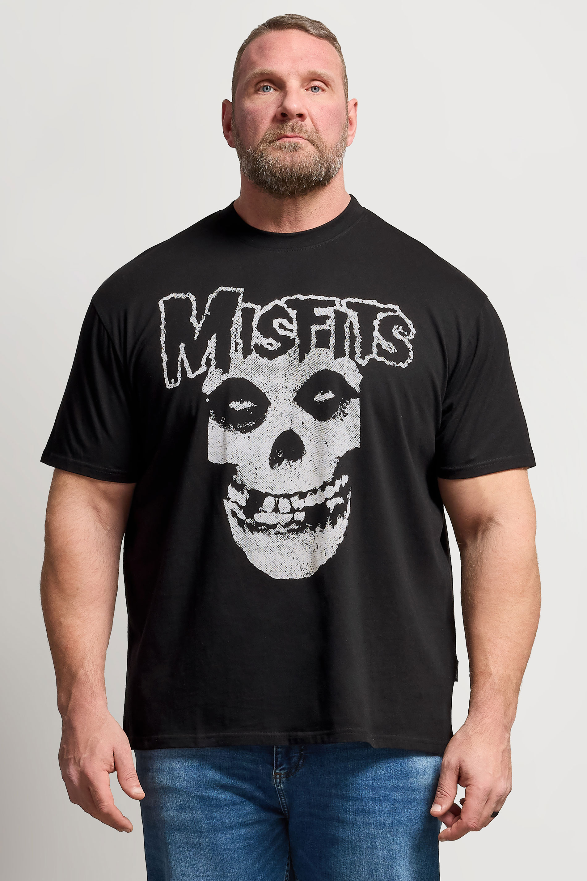 BadRhino Big & Tall Black Misfits Graphic T-Shirt | BadRhino 3