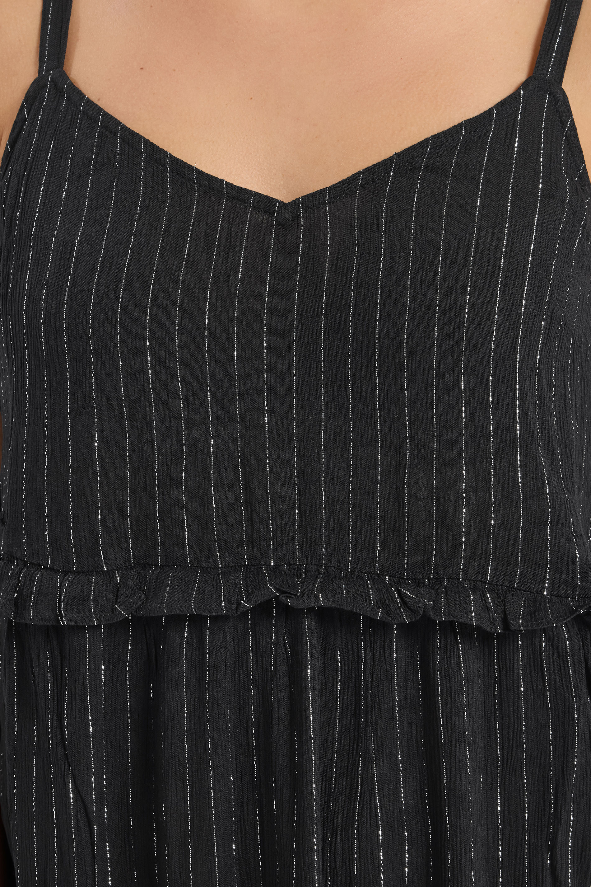 YOURS Plus Size Black Crinkle Mini Beach Dress | Yours Clothing 5