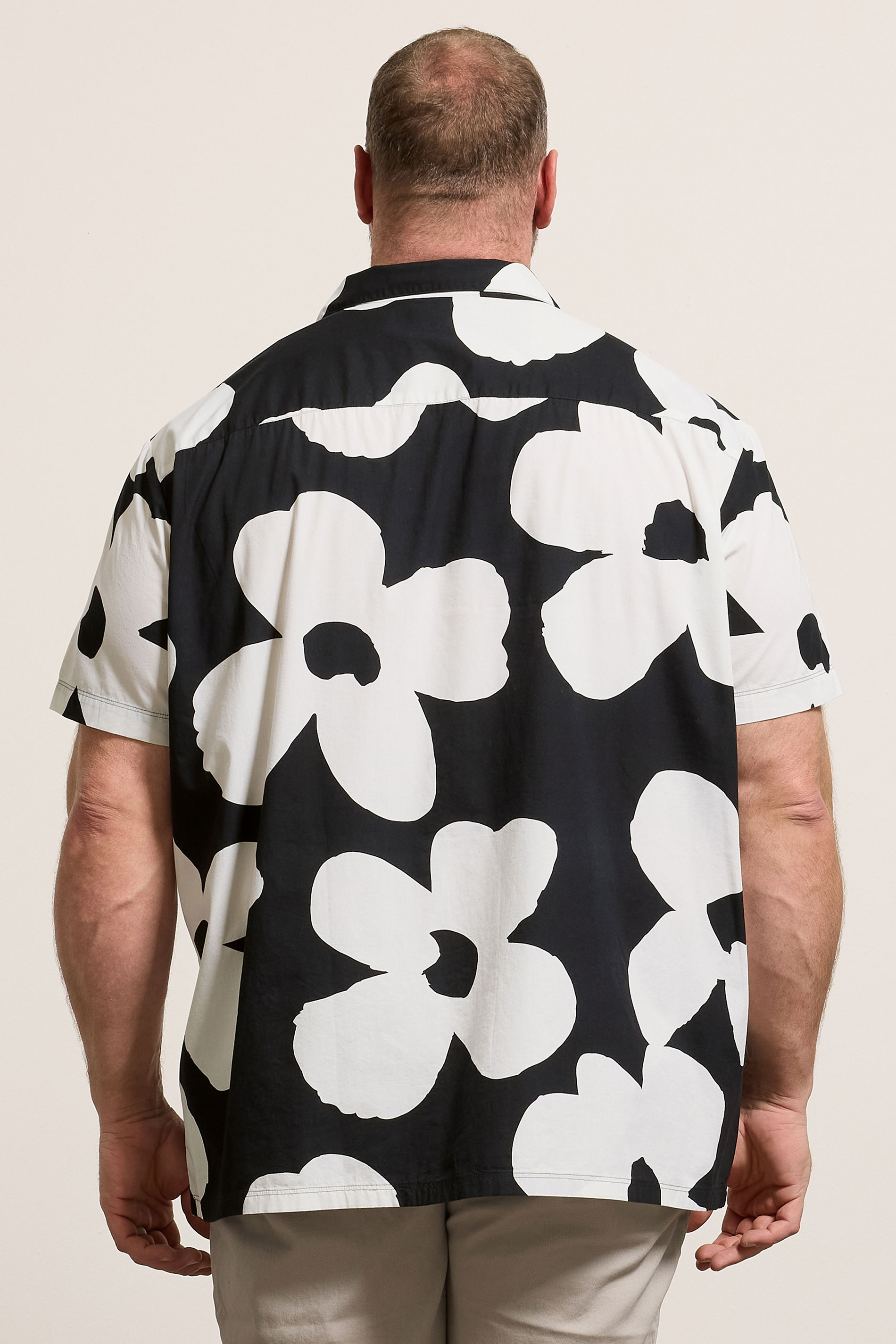 BadRhino Big & Tall Black Flower Poplin Shirt | BadRhino 2