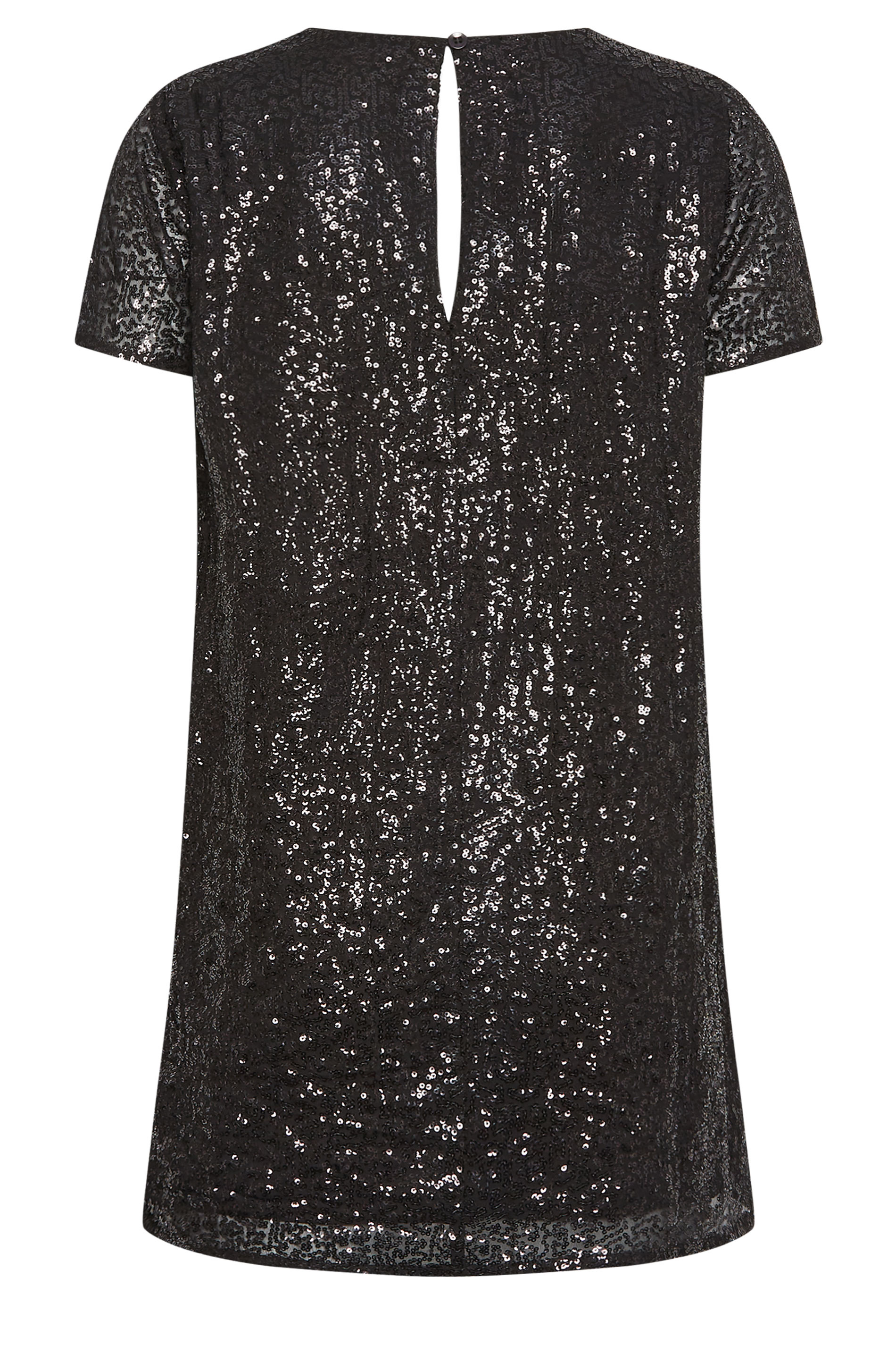 PixieGirl Black Sequin T-Shirt Dress | PixieGirl  9