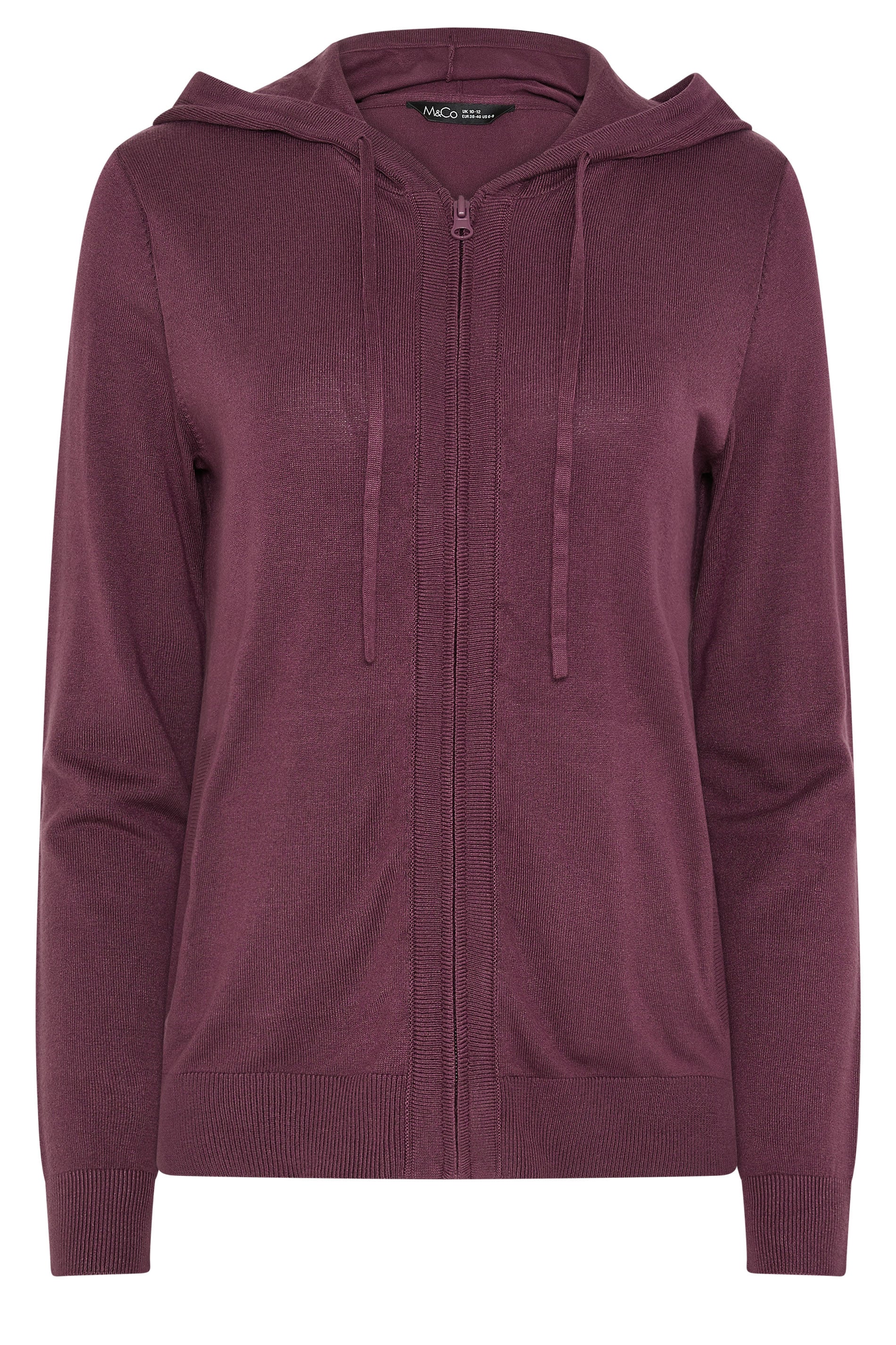 M&Co Berry Purple Zip Up Hoodie | M&Co 5
