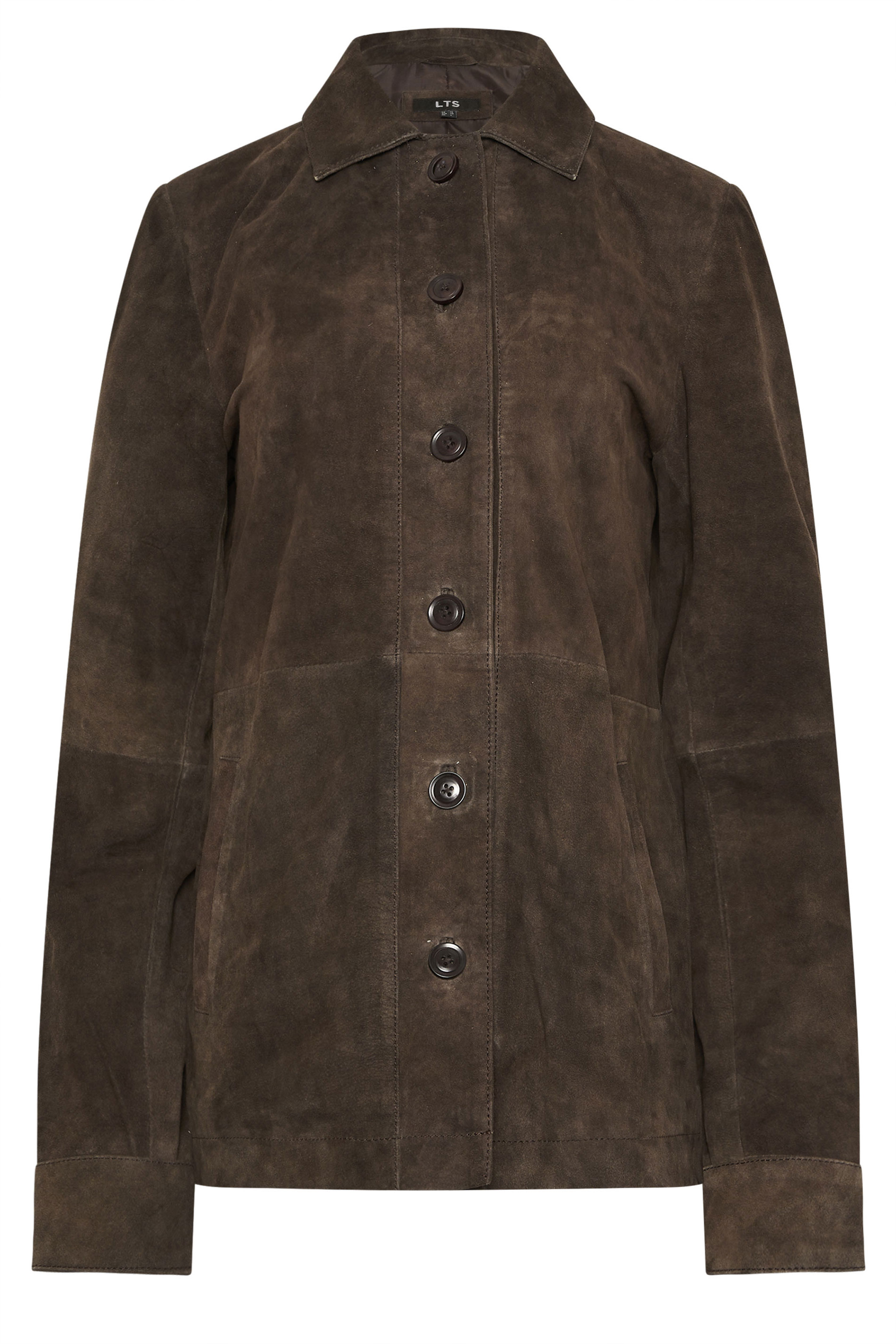 LTS PREMIUM Tall Women's Chocolate Brown Suede Jacket | Long Tall Sally 6