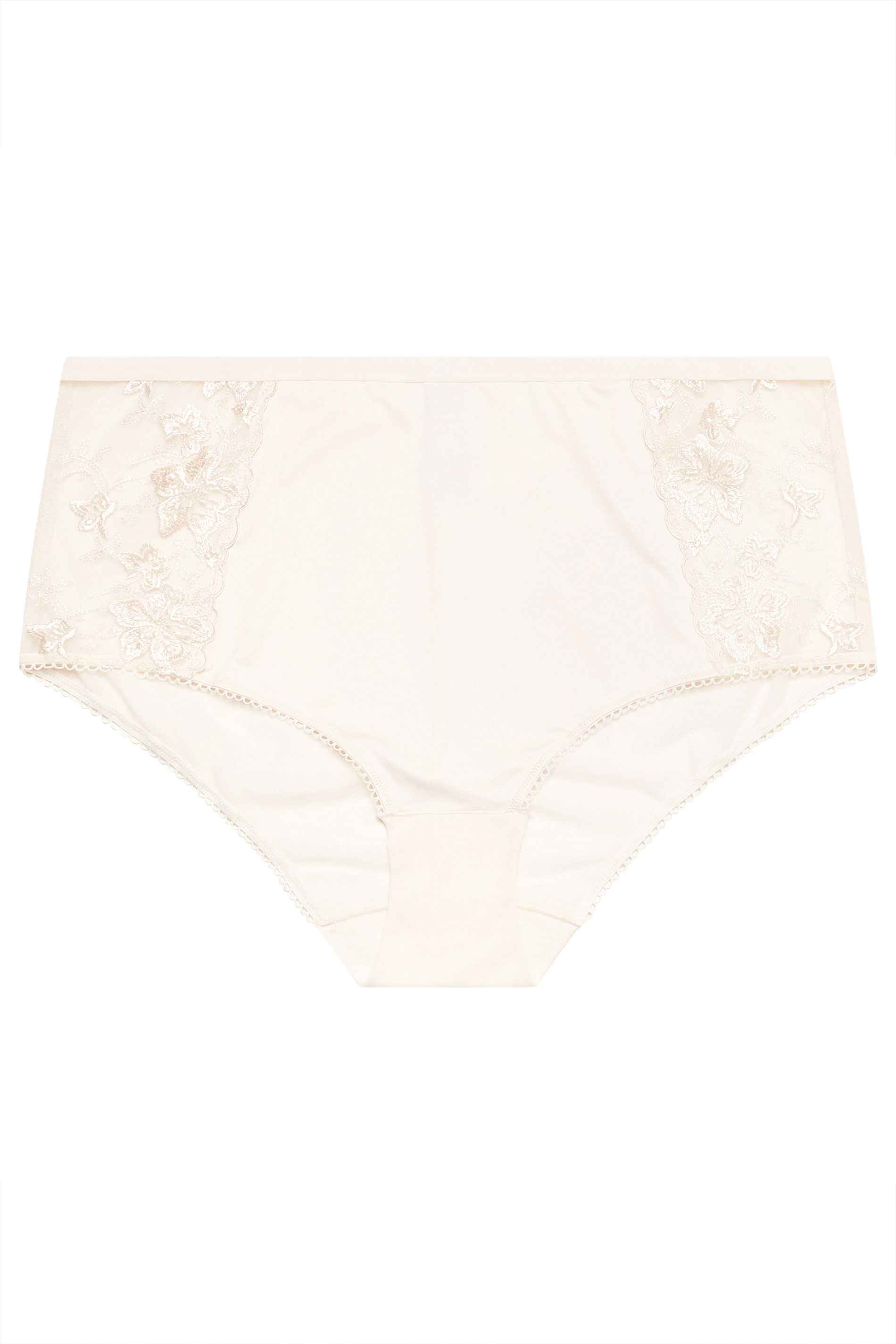 YOURSET 2 PACK Plus Size Navy Blue & White Embroidered Full Briefs | Yours Clothing 10
