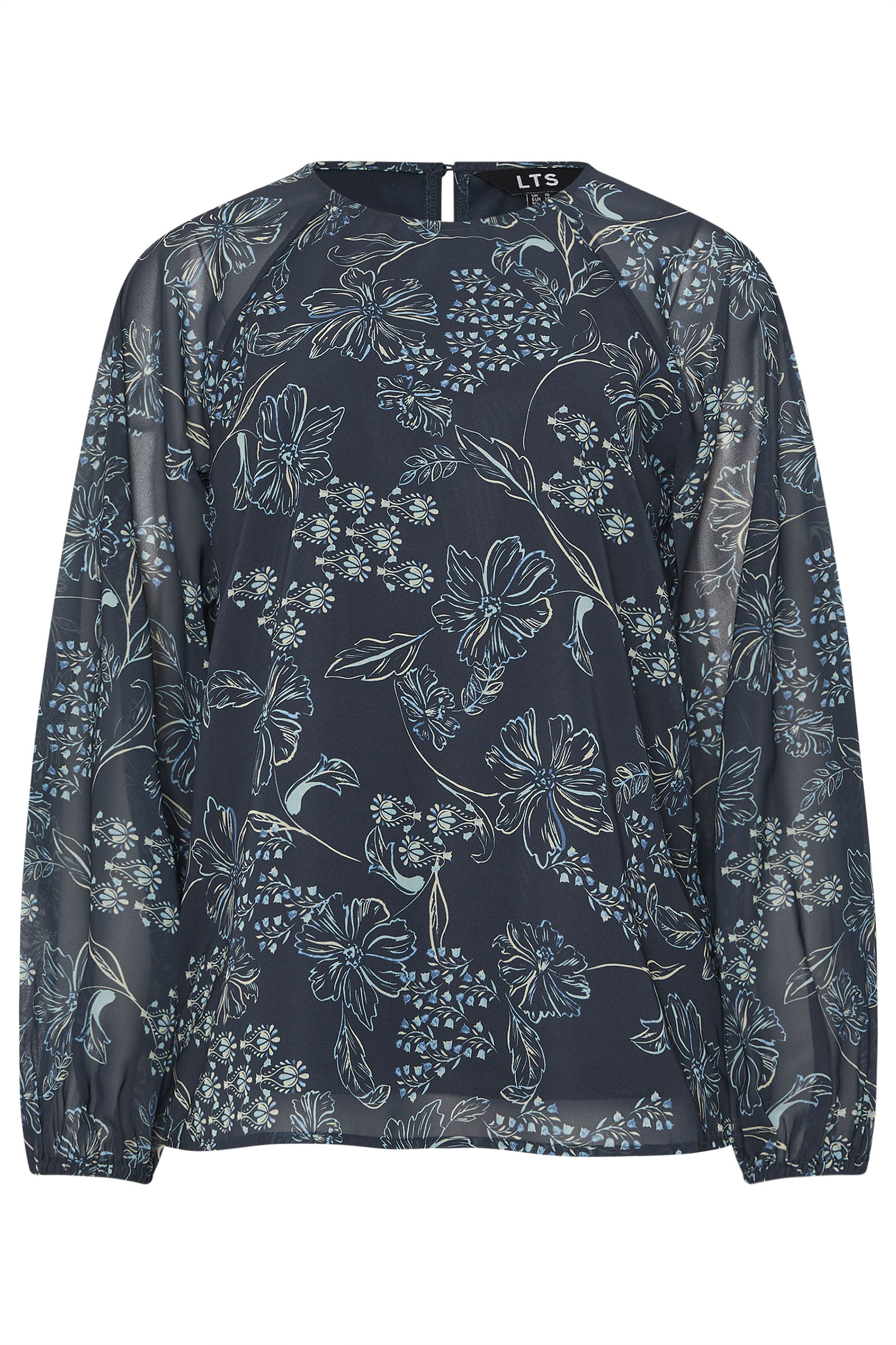 LTS Tall Navy Blue Floral Blouse | Long Tall Sally  5
