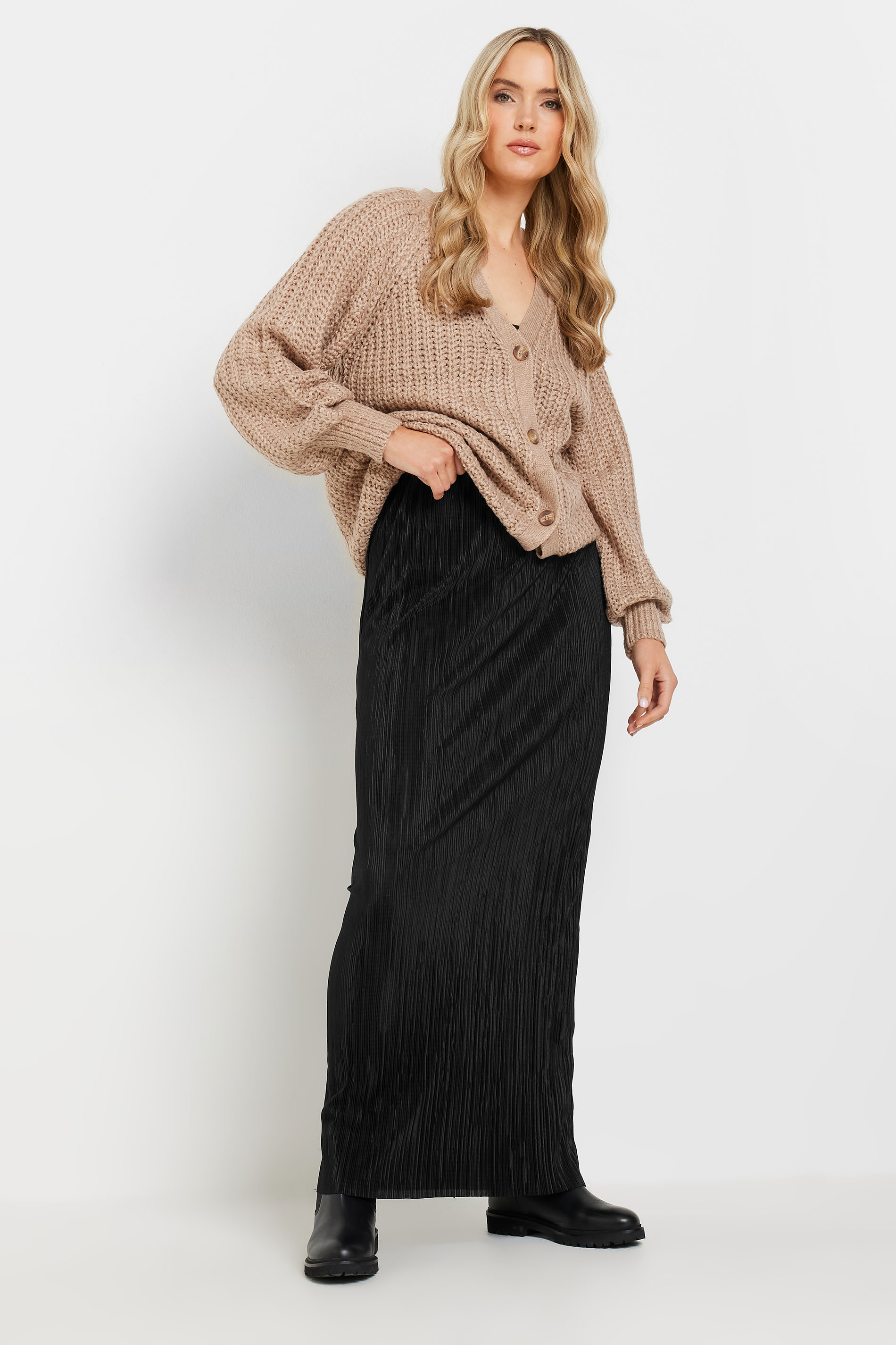 LTS Tall Black Plisse Maxi Skirt | Long Tall Sally 3