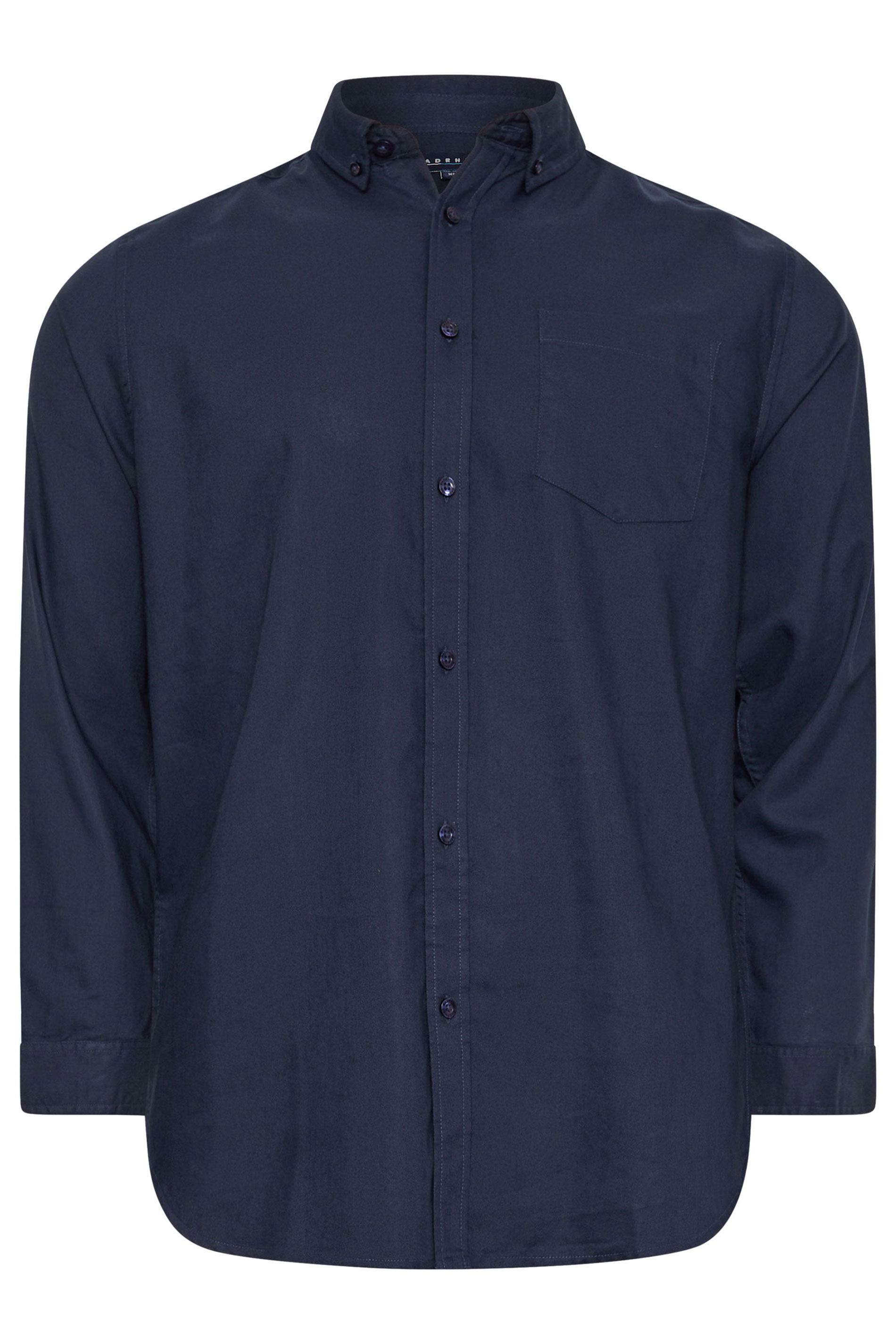 BadRhino Big & Tall Navy Blue Long Sleeve Oxford Shirt | BadRhino 7