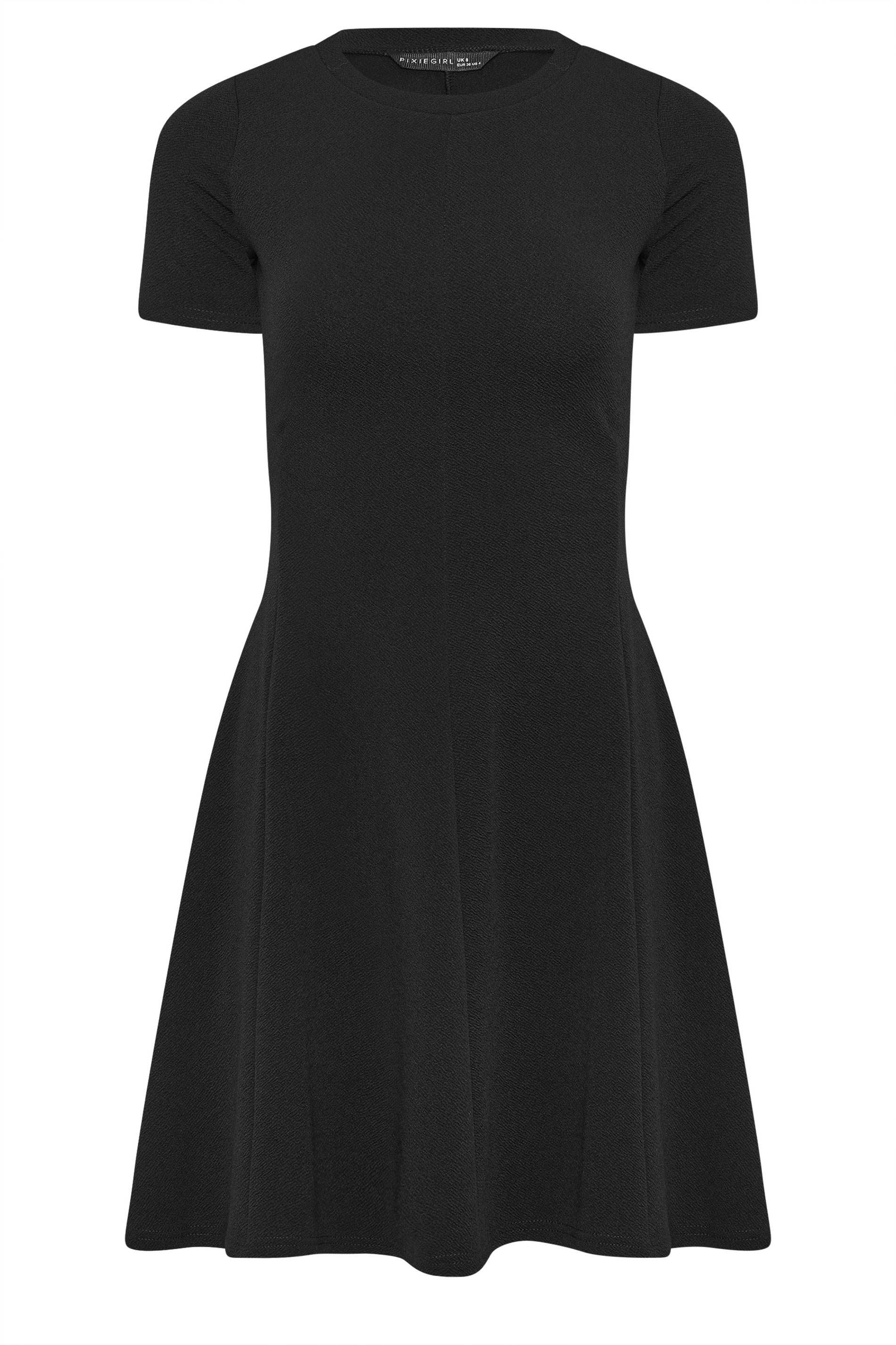 PixieGirl Petite Women's Black Textured Mini Dress | PixieGirl 5