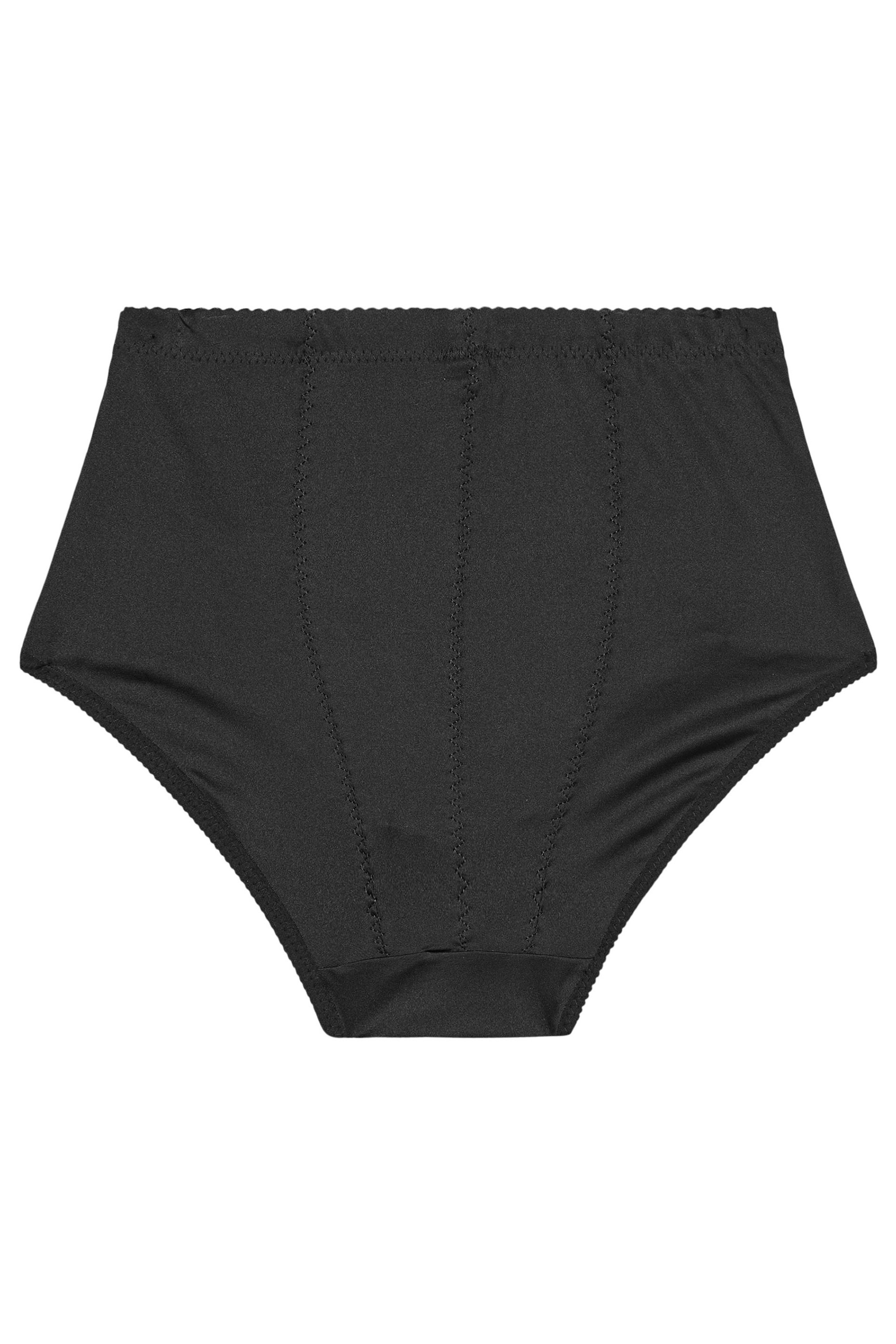 YOURS Plus Size Black Light Control High Waisted Full Briefs | Yours Clothing 4