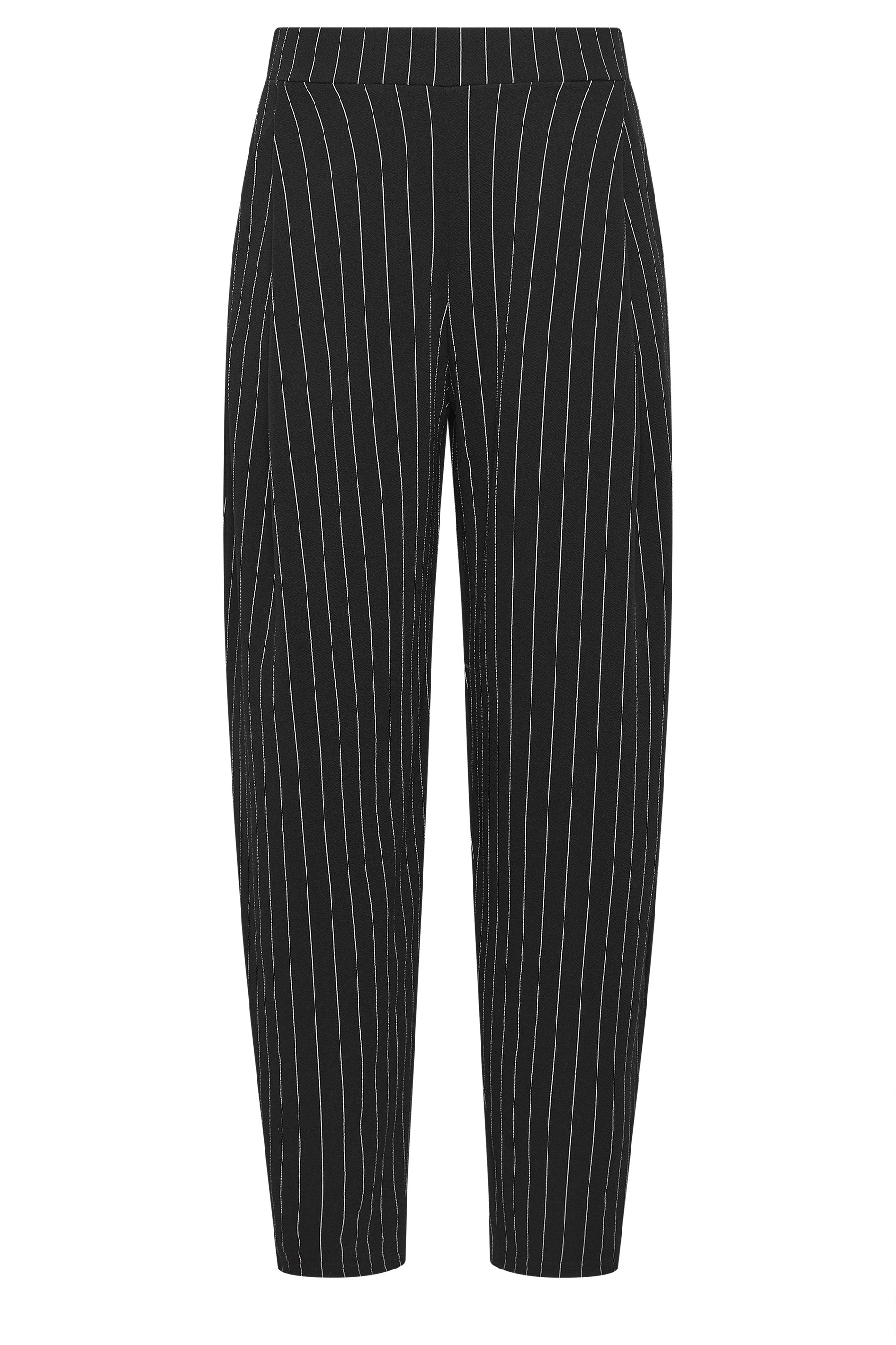 LTS Tall Women's Black Pinstripe Barrel Leg Trousers | Long Tall Sally 5