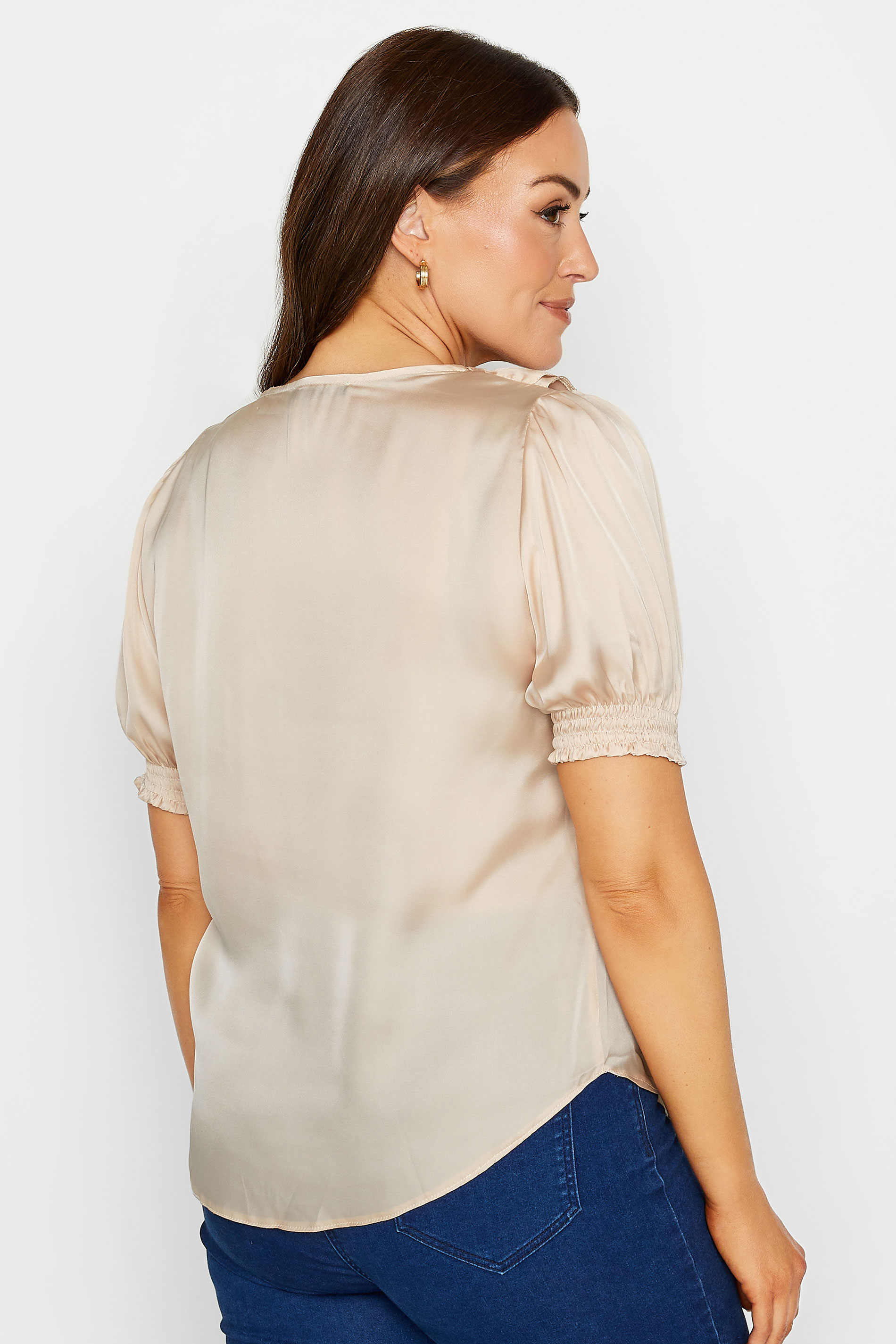 M&Co Nude Frill Front Blouse | M&Co 3