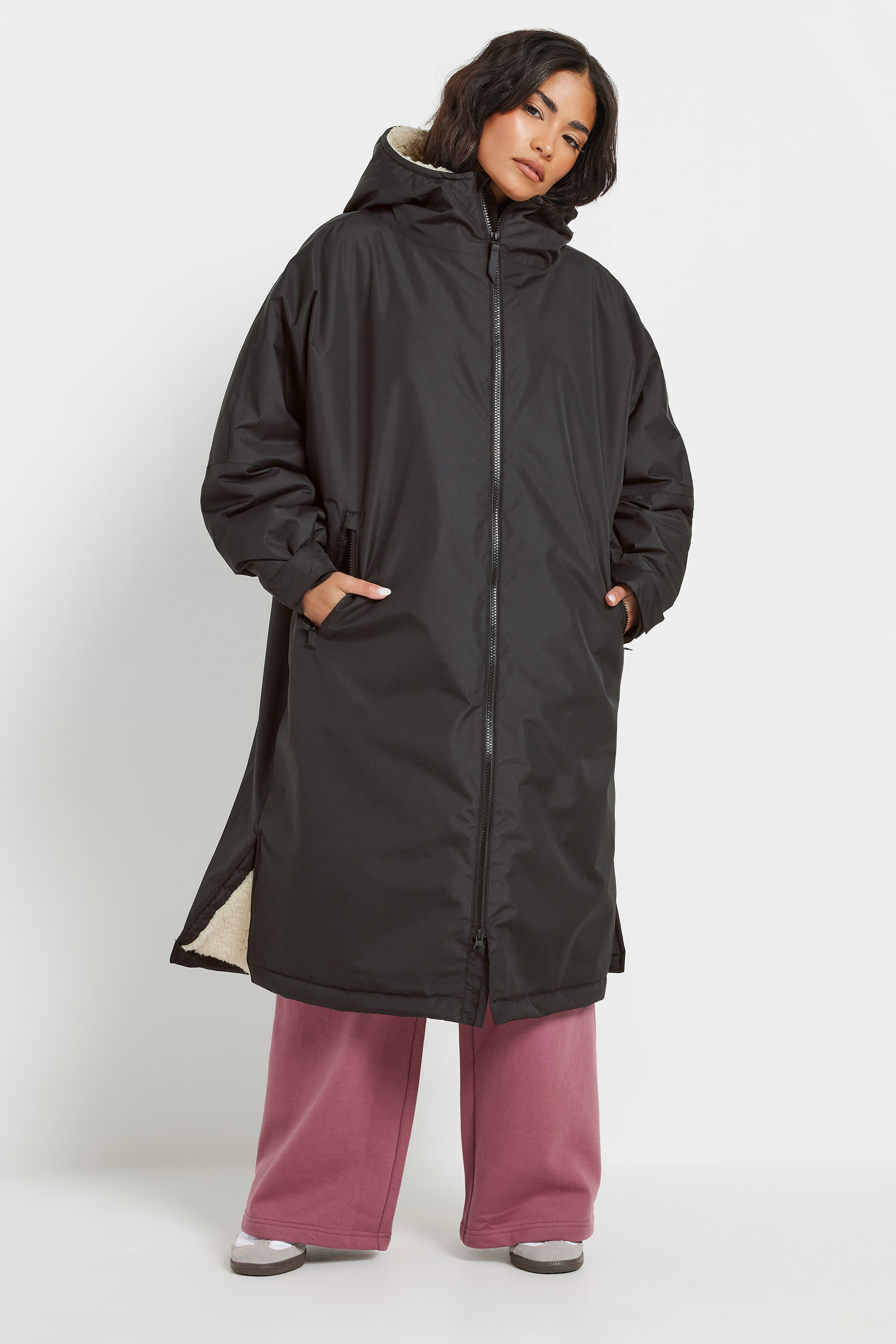 PixieGirl Petite Women's Black Waterproof Fleece Lined Robe | PixieGirl 2