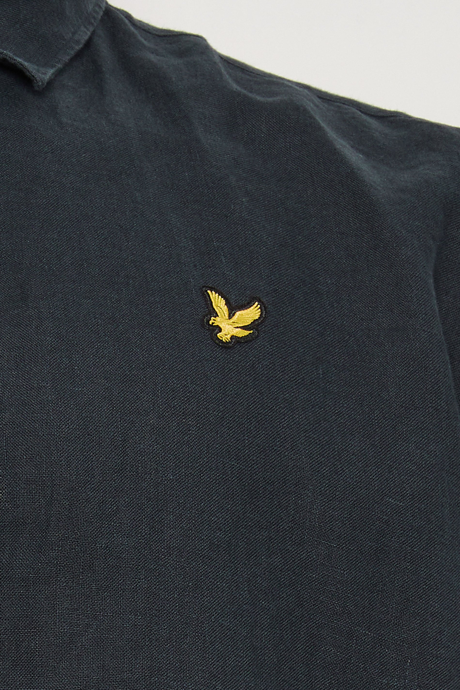 Lyle & Scott Big & Tall Navy Blue Linen Shirt | BadRhino 5