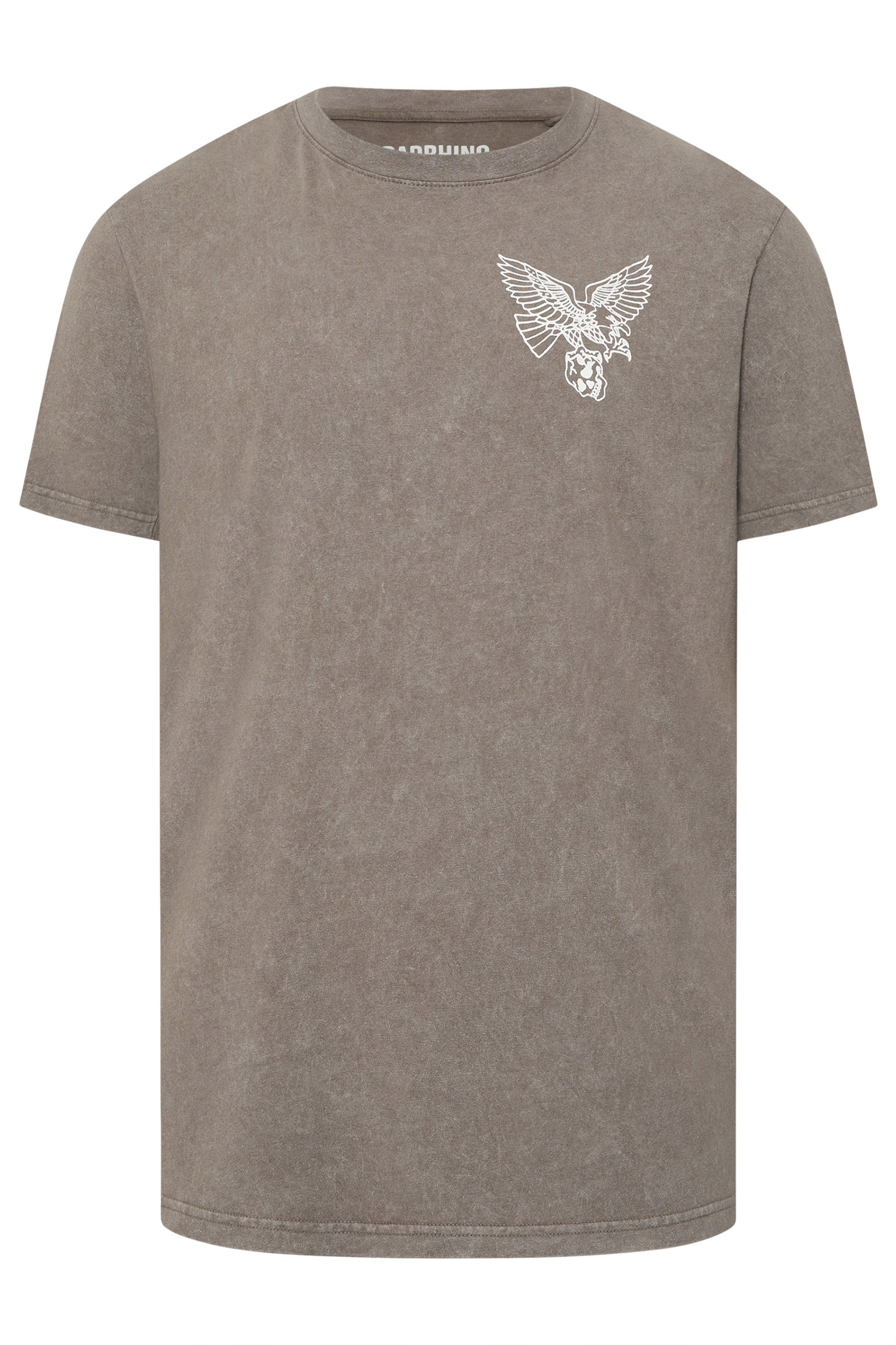 BadRhino Big & Tall Brown Acid Wash Falcon Graphic T-Shirt | BadRhino 6