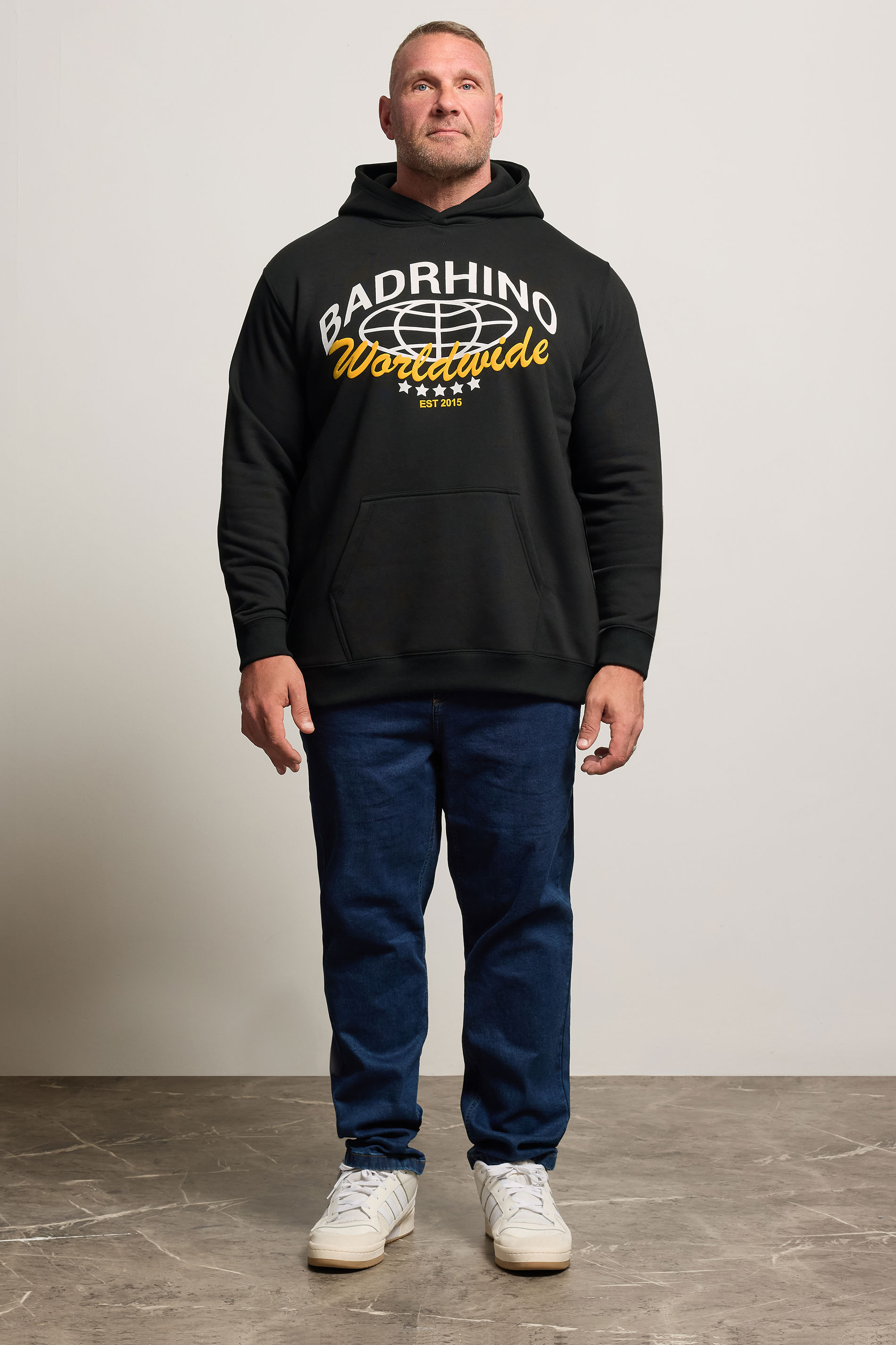 BadRhino Big & Tall Black Worldwide Hoodie 1