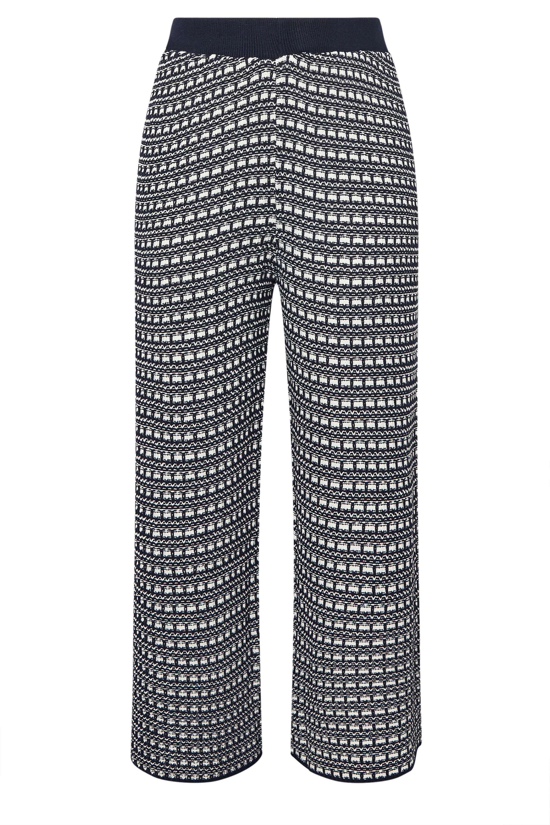 LIMITED COLLECTION Plus Size Navy Blue Boucle Wide Leg Trousers | Yours Clothing 5