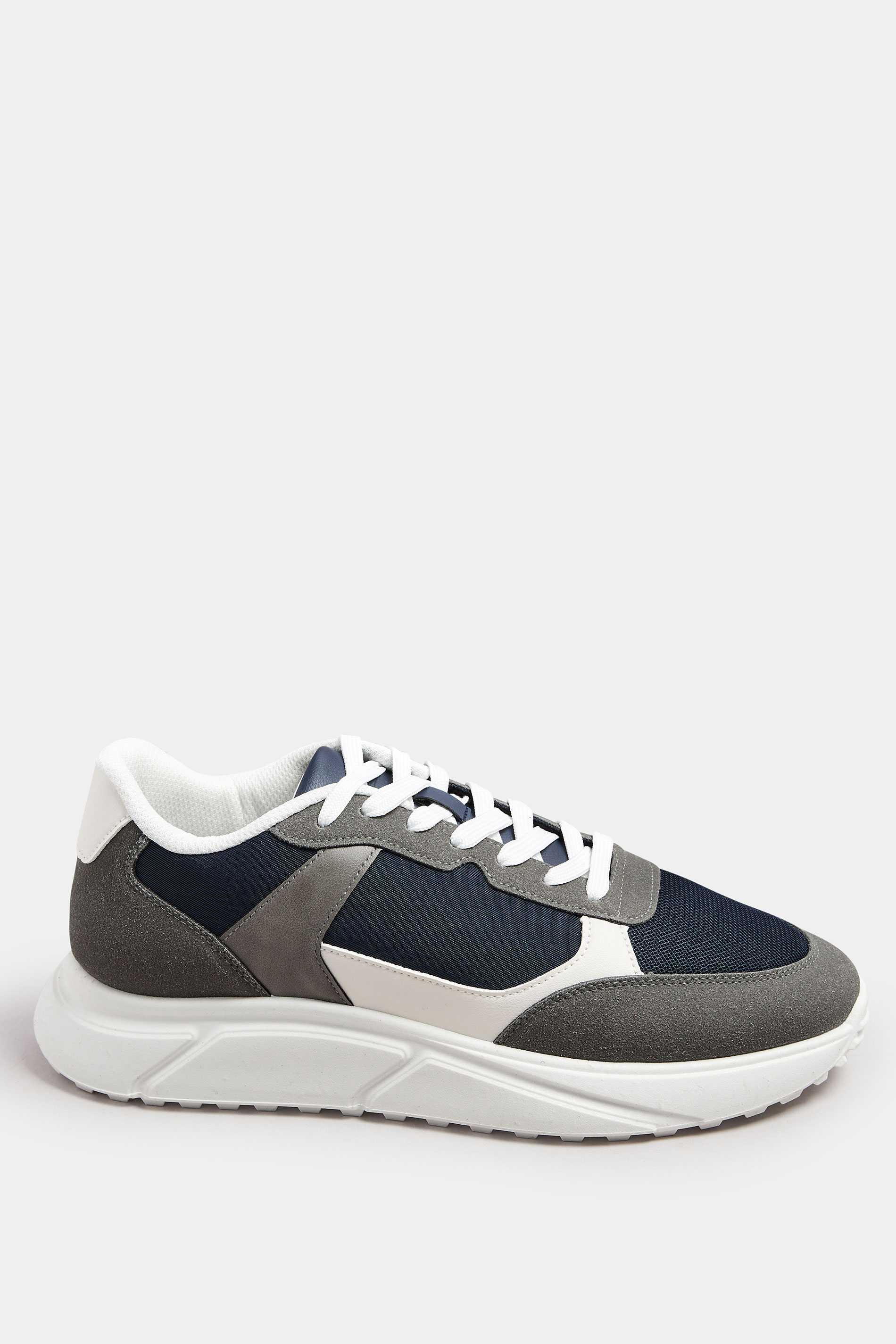 JACK & JONES White PU Runner Trainers | BadRhino 2