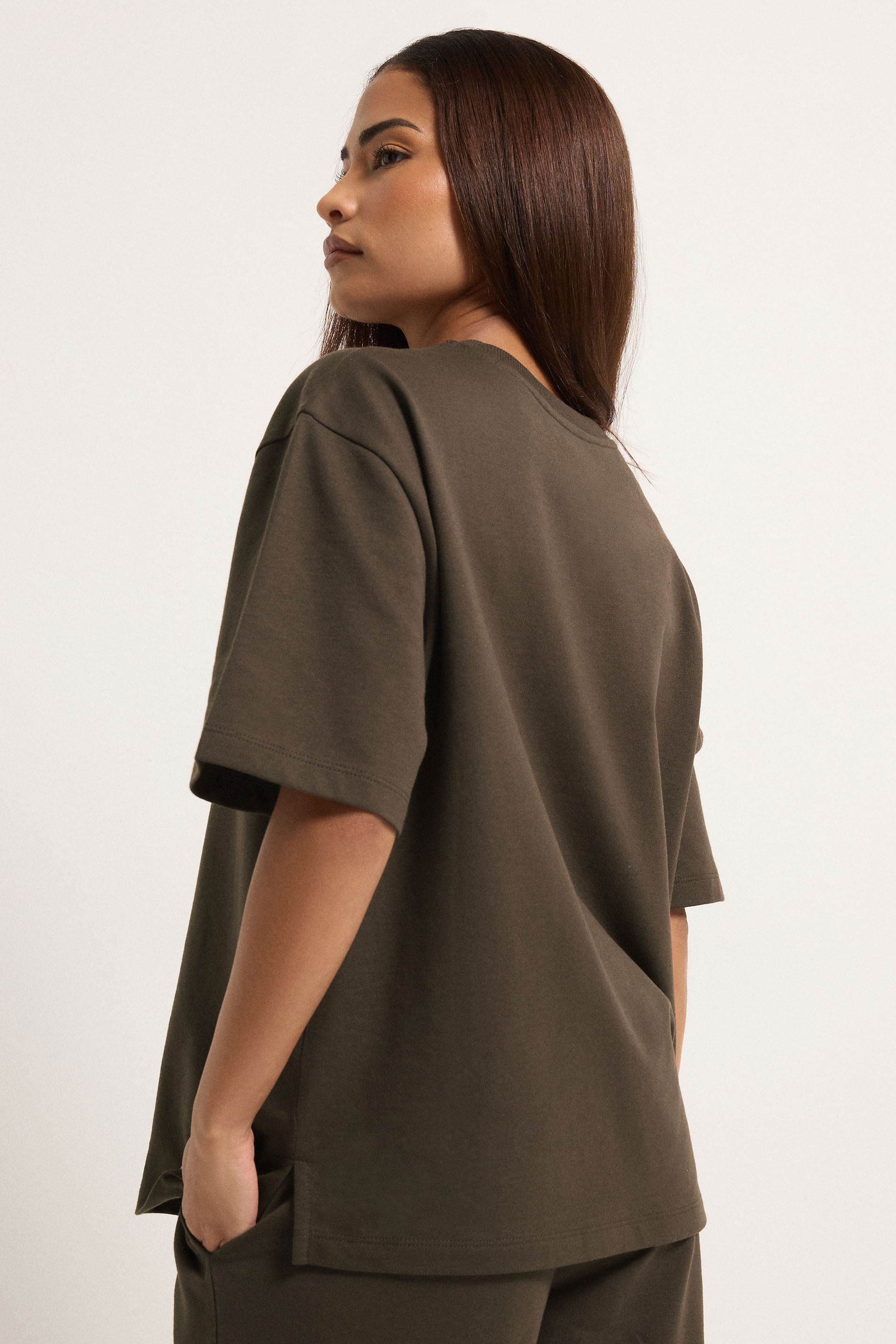 PixieGirl Petite Women's Chocolate Cotton Brown T-Shirt | PixieGirl 2