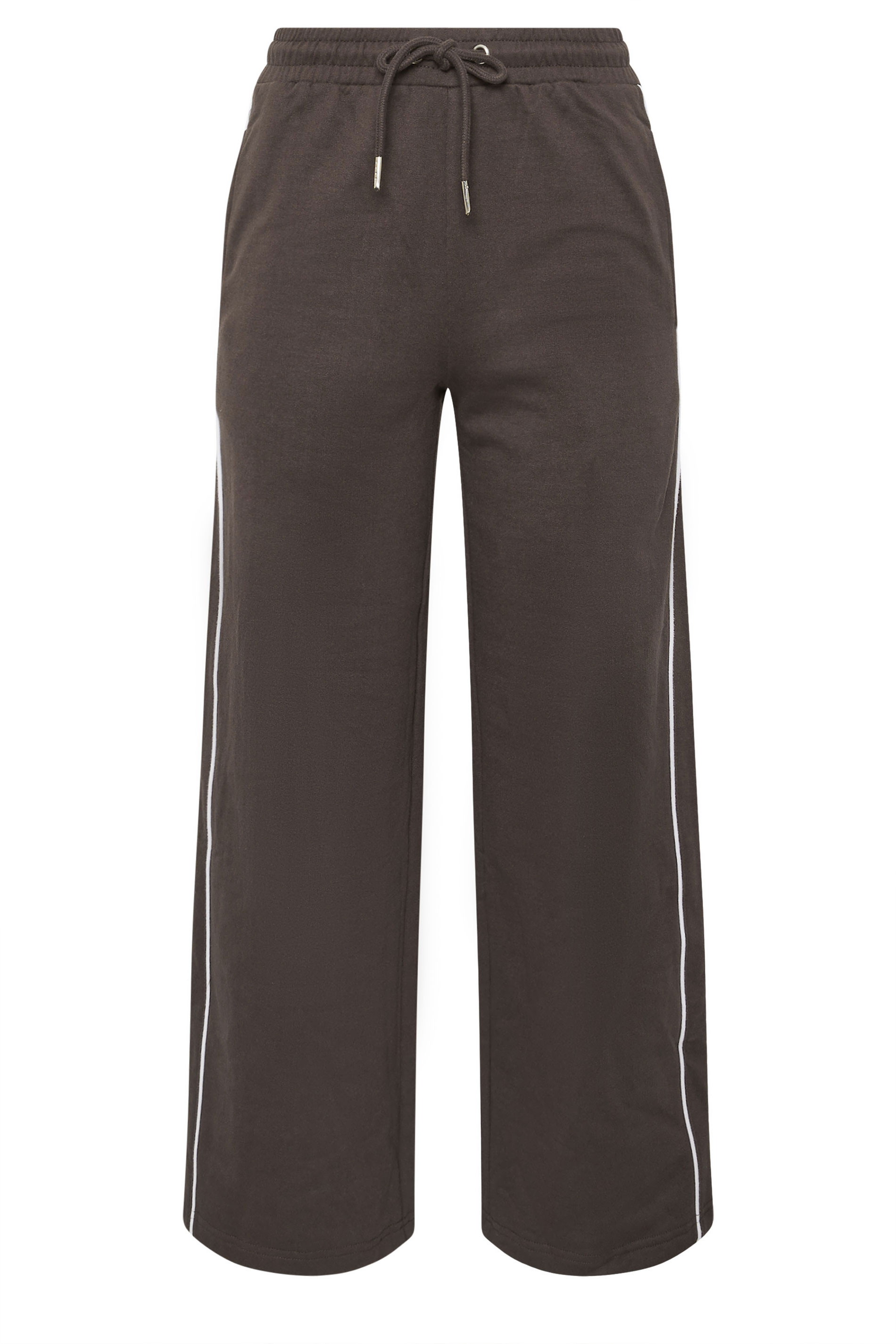 PixieGirl Petite Women's Chocolate Brown Contrast Jogger | PixieGirl 5