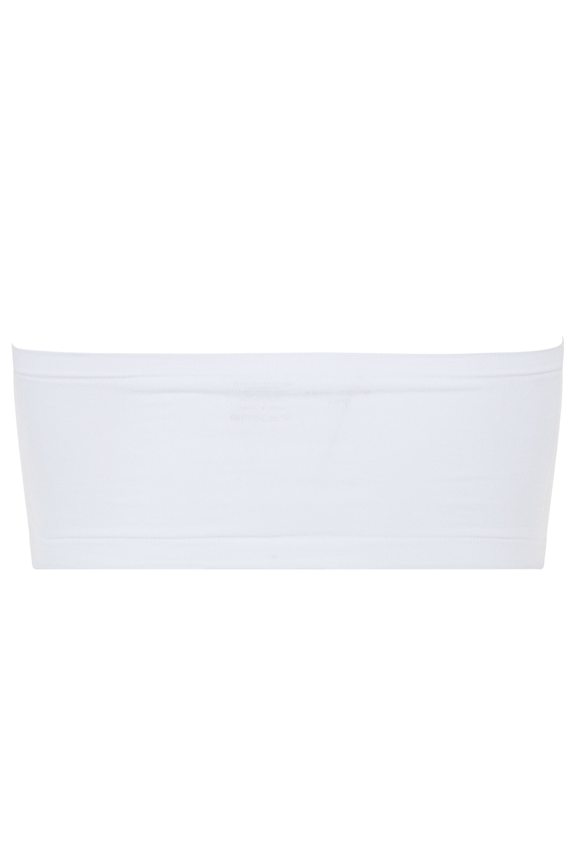 YOURS Plus Size White Seamless Padded Non-Wired Bandeau Bra | Yours Clothing 4