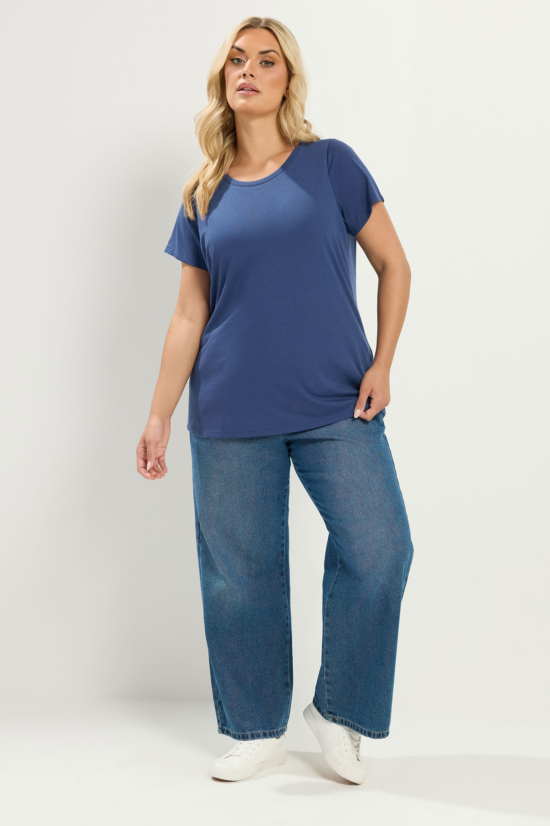 YOURSET 3 PACK Plus Size Purple & Blue Core T-Shirts | Yours Clothing 5