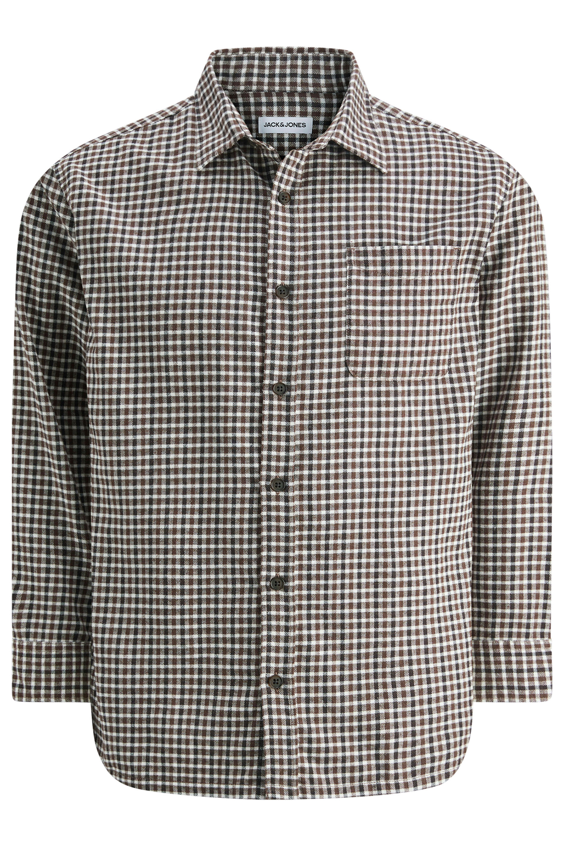 JACK & JONES Big & Tall Navy Blue Mini Check Shirt | BadRhino 2