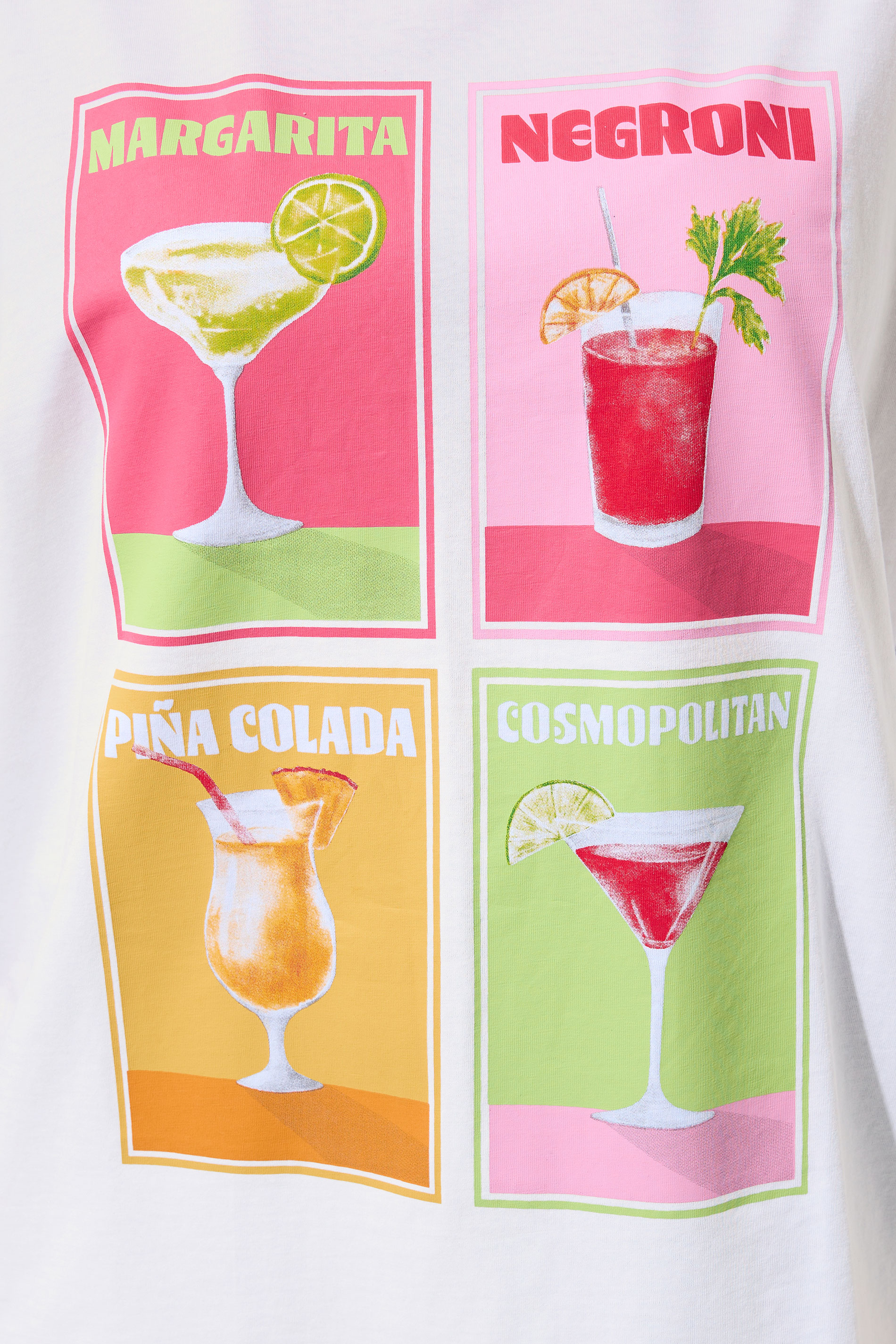 LIMITED COLLECTION Plus Size White Cocktail Graphic T-Shirt | Yours Clothing 4