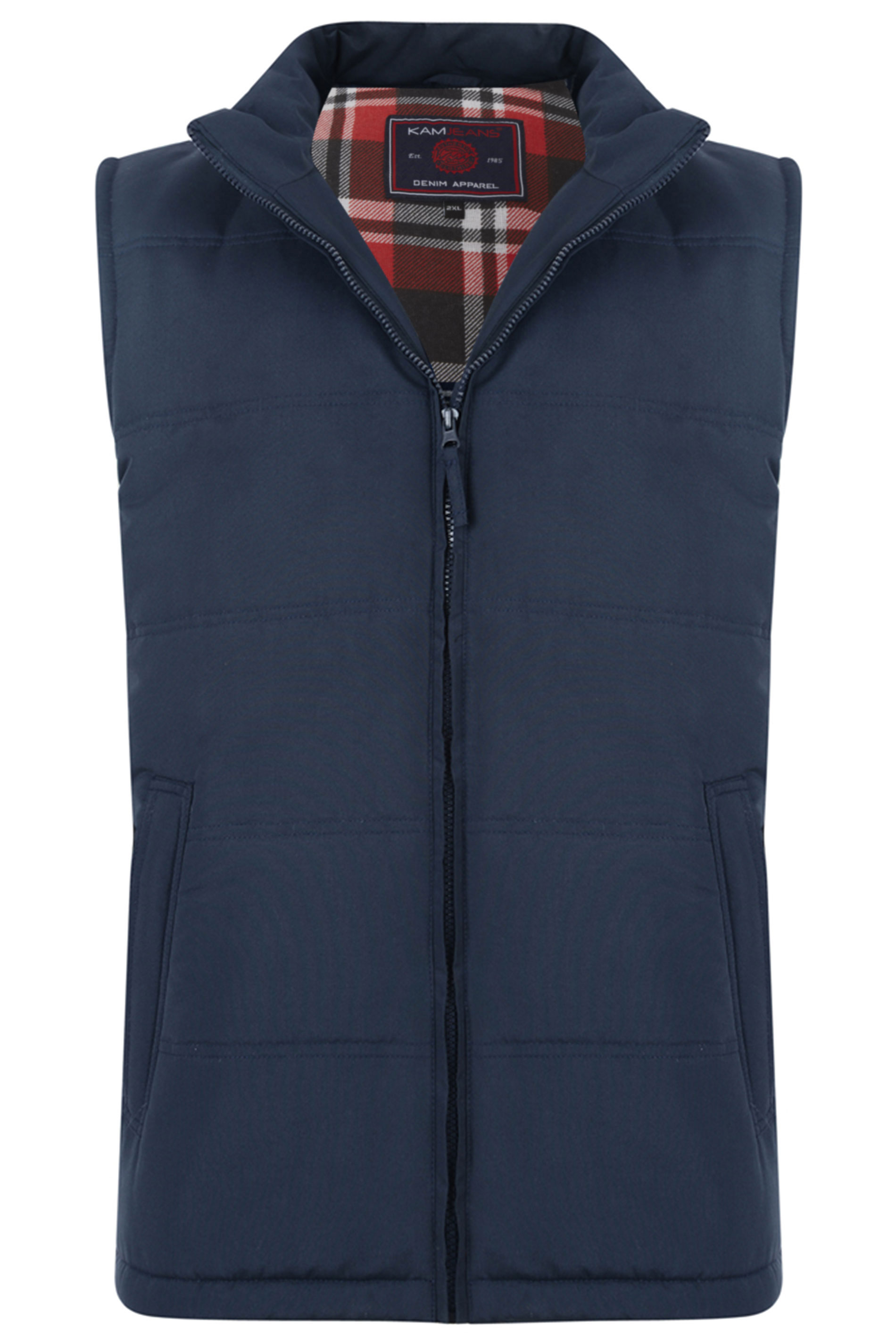 KAM Navy Blue Quilted Gilet | BadRhino 1