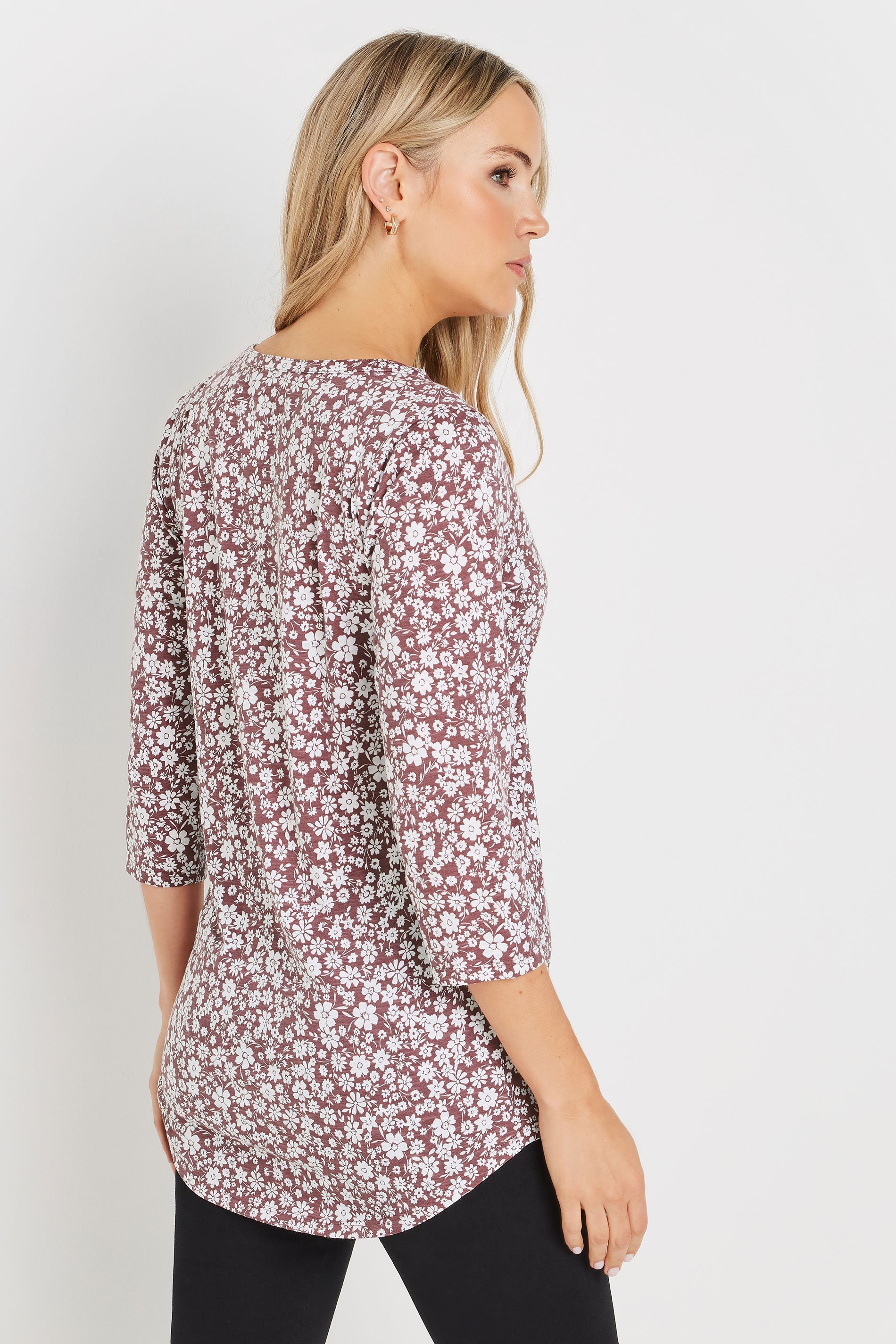 LTS Tall 2 PACK Blush Pink & Blue Cotton Henley Tops | Long Tall Sally 6