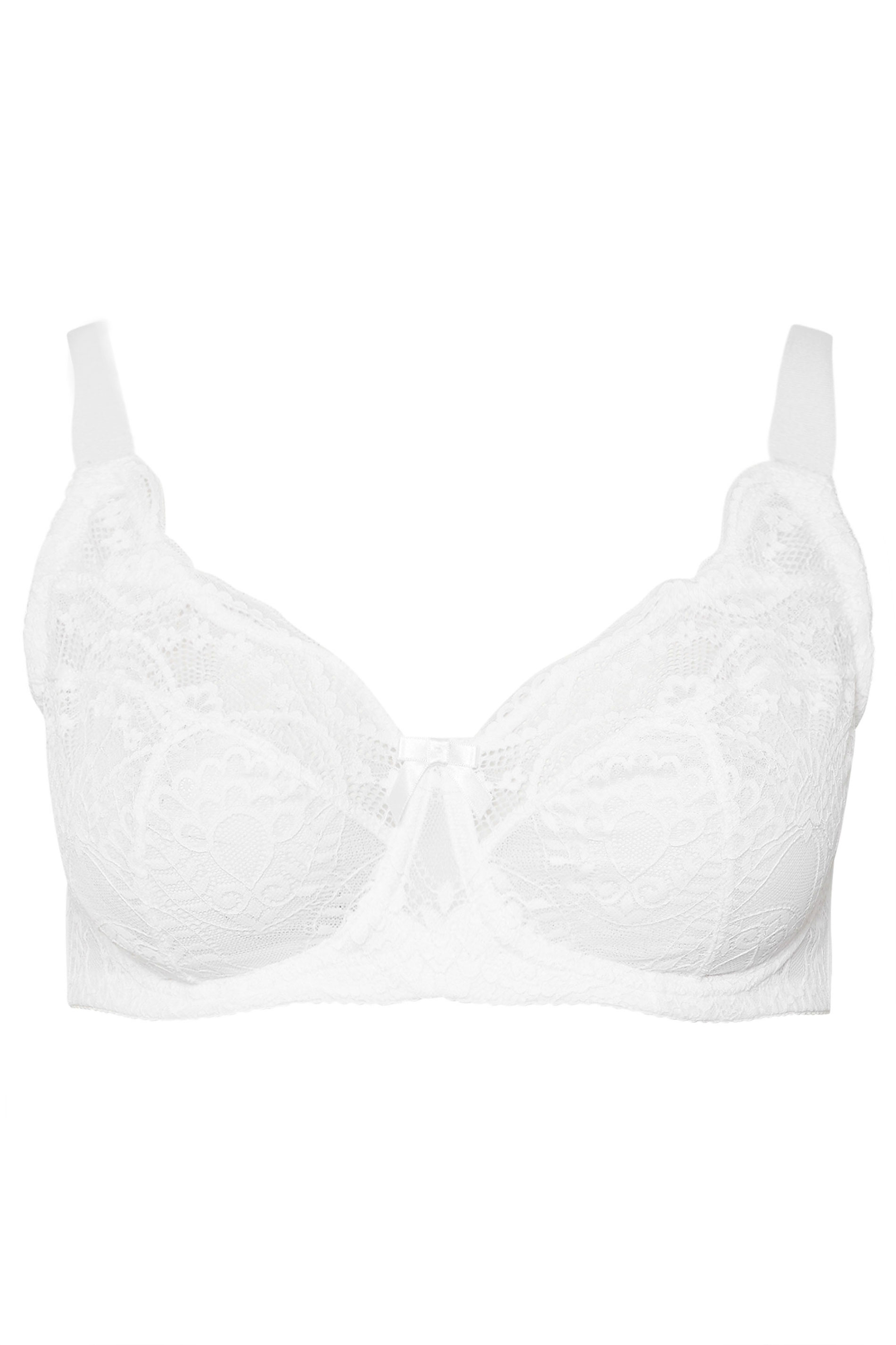 YOURSET 2 PACK Plus Size Mint Green & White Swirl Lace Bras | Yours Clothing 11