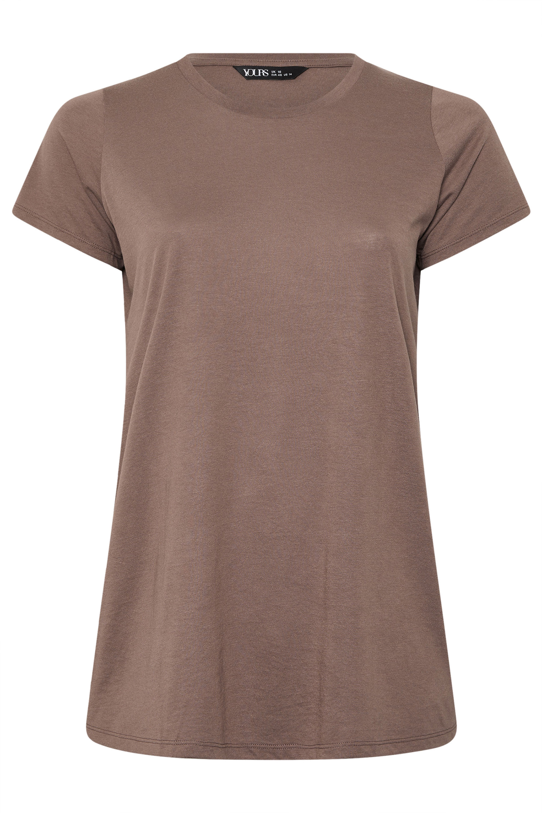 YOURSET 3 PACK Plus Size Chocolate Brown & Pink Core T-Shirts | Yours Clothing 10