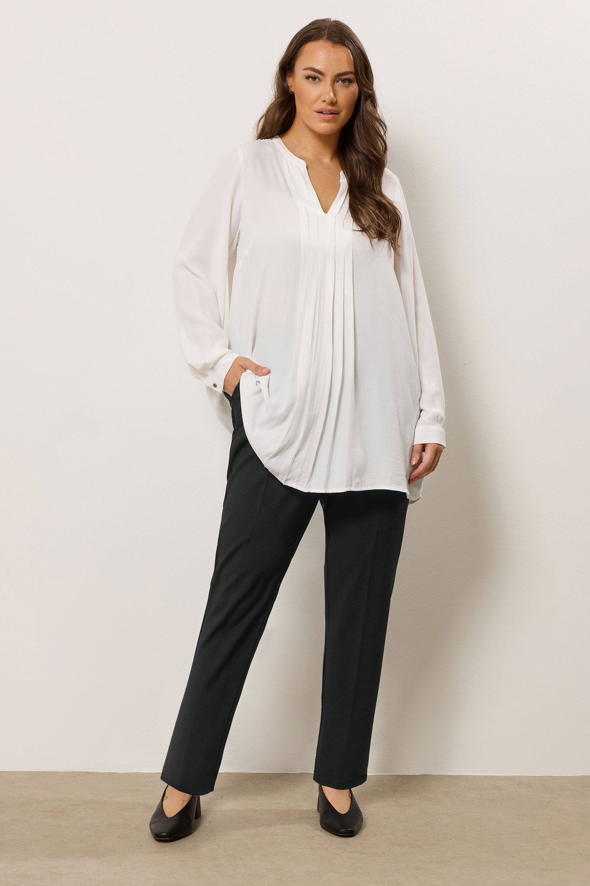 EVANS Plus Size Black Tapered Trousers | Evans 3