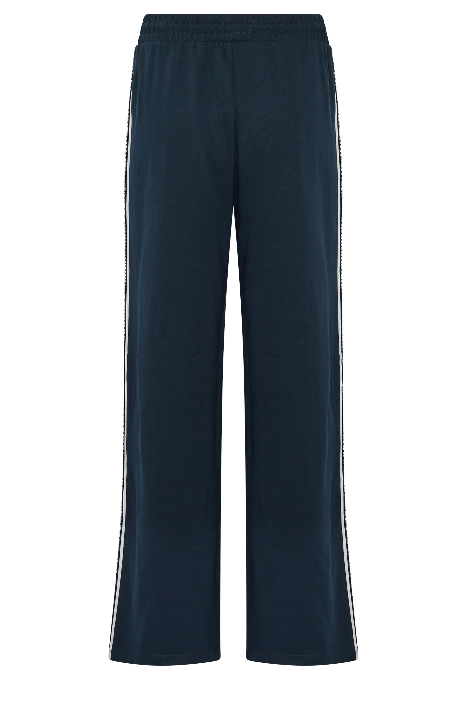 LTS Tall Women's Navy Blue Side Tape Wide Leg Joggers | Long Tall Sally 7