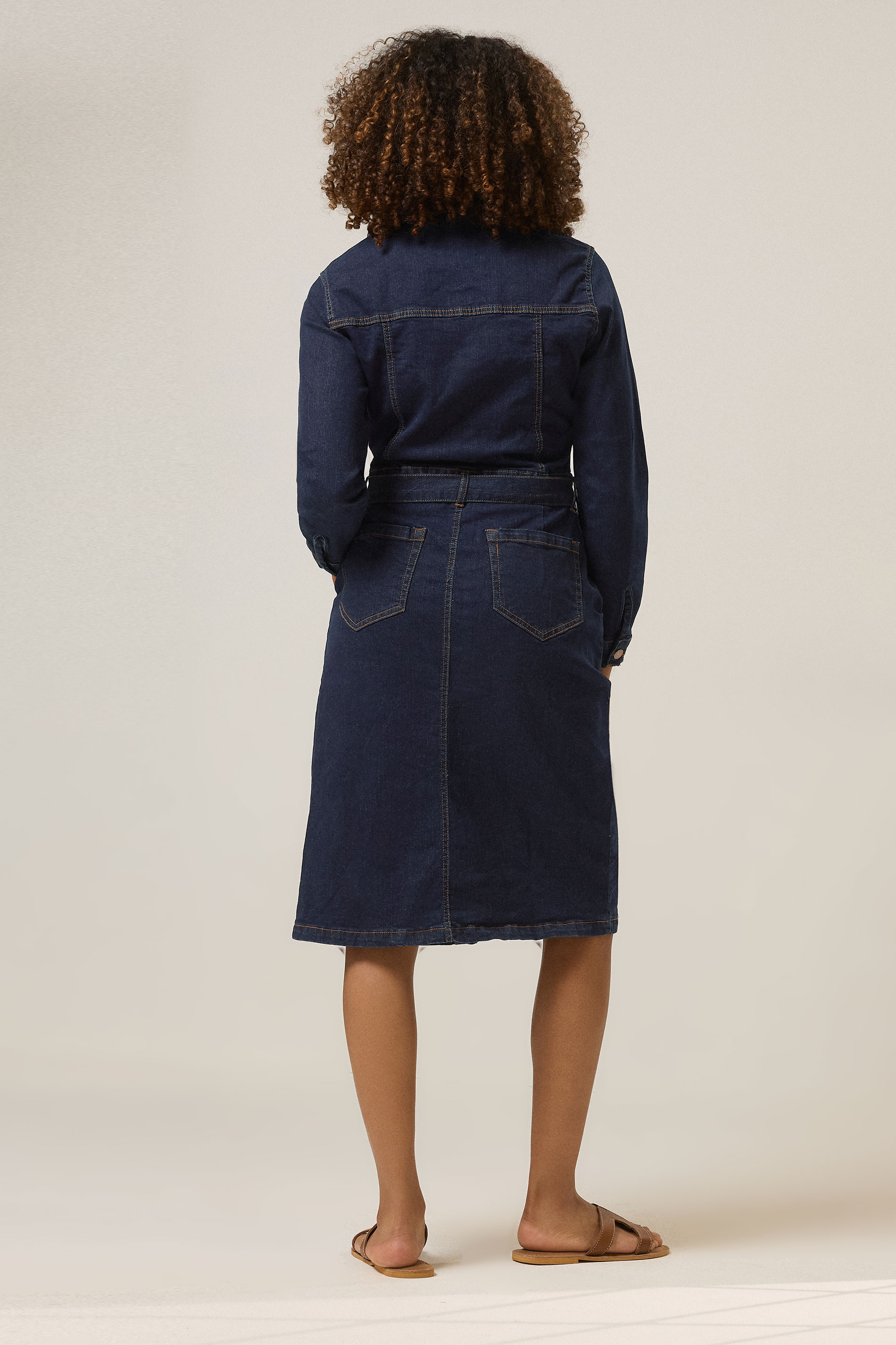 M&Co Indigo Blue Denim Shirt Dress 2
