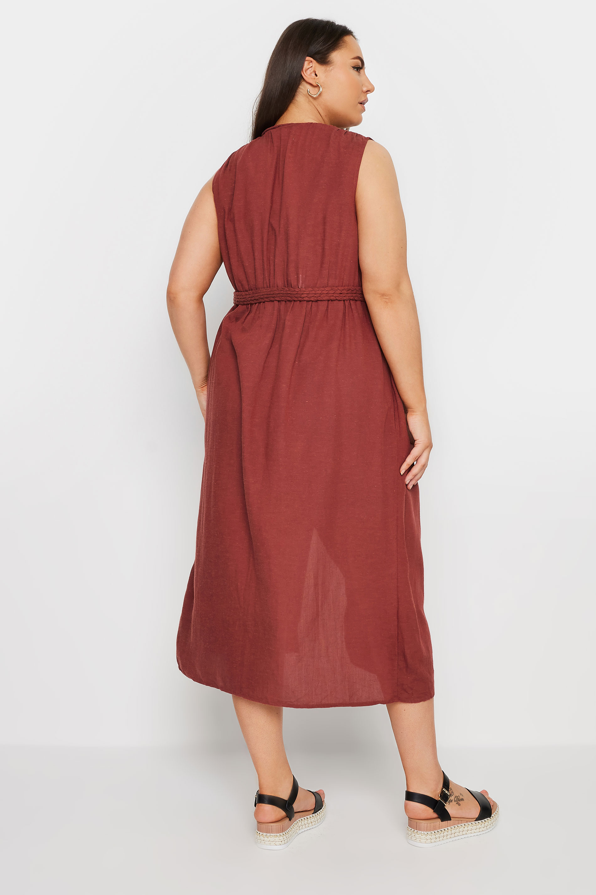 YOURS Plus Size Orange Crinkle Kimono | Yours Clothing 4