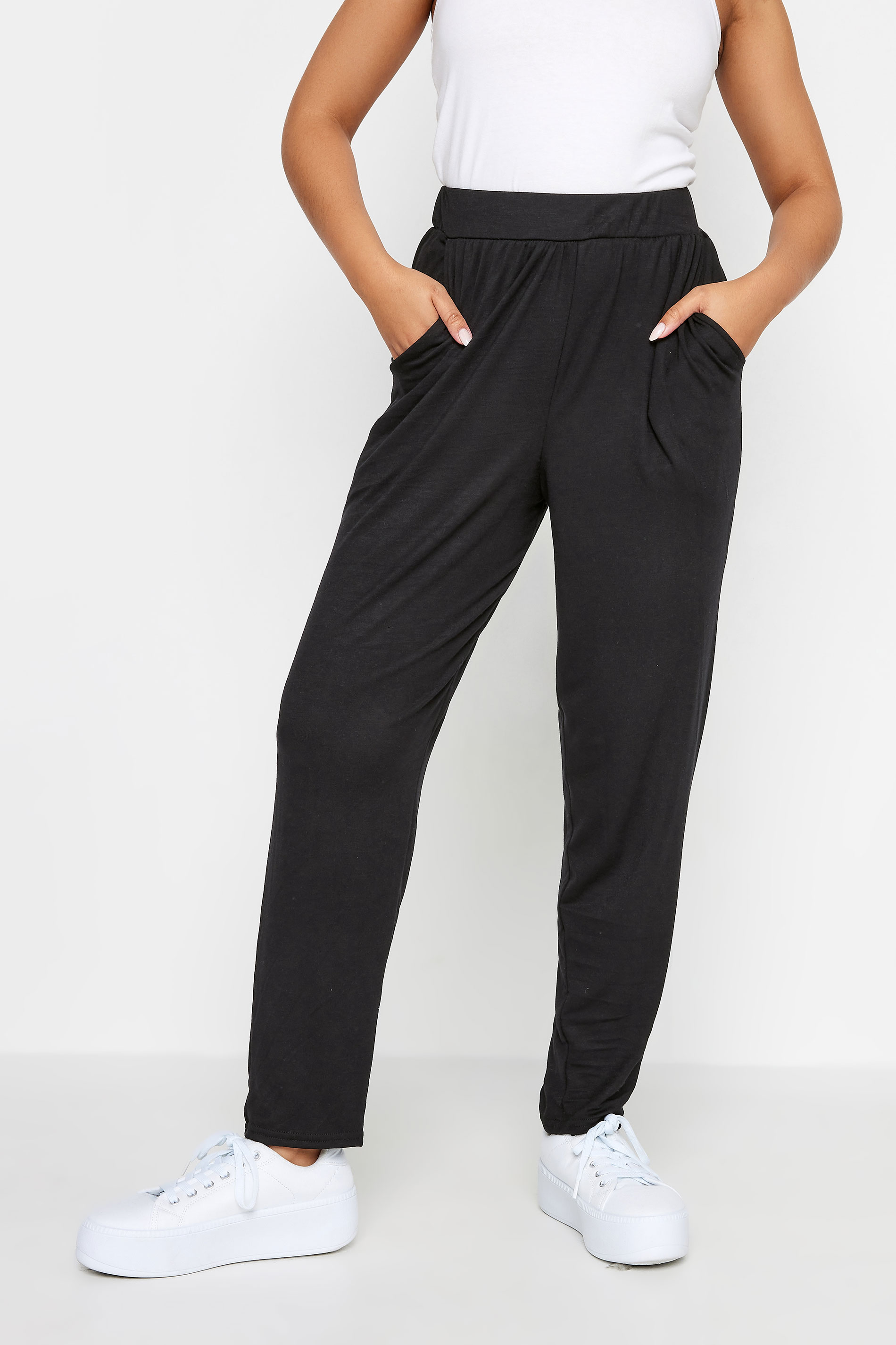 M&Co Petite Black Hareem Jersey Trousers | M&Co 1