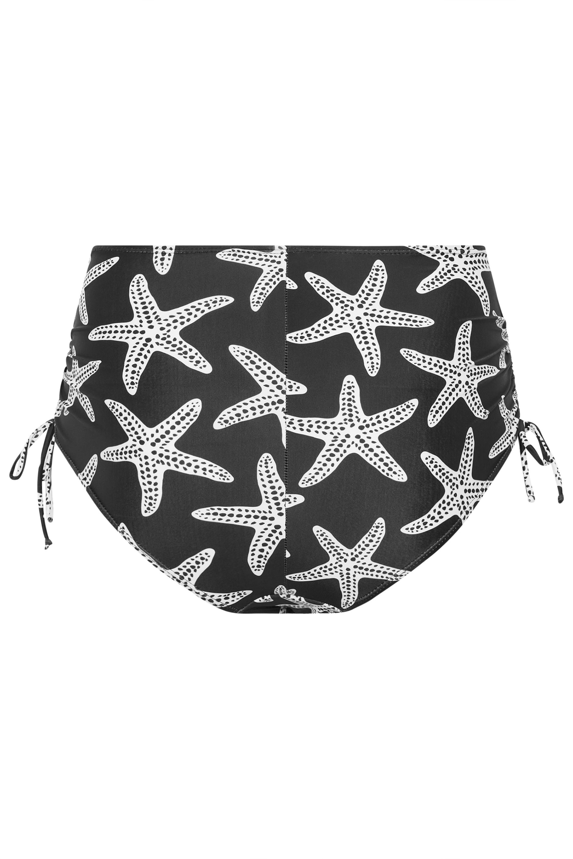 YOURS Plus Size Black Starfish Super High Waist Tummy Control Bikini Briefs | Yours Clothing 8