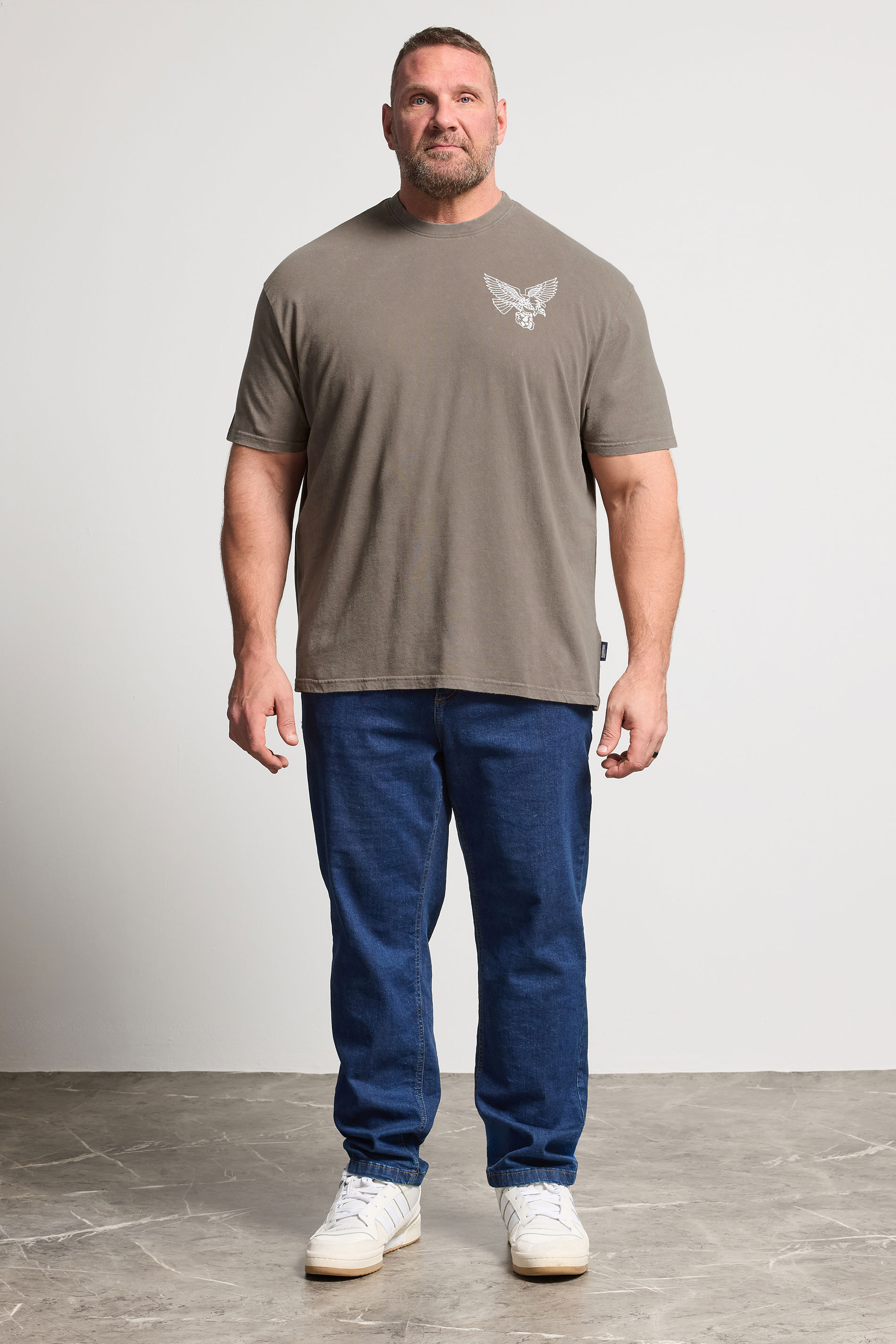 BadRhino Big & Tall Brown Acid Wash Falcon Graphic T-Shirt | BadRhino 2
