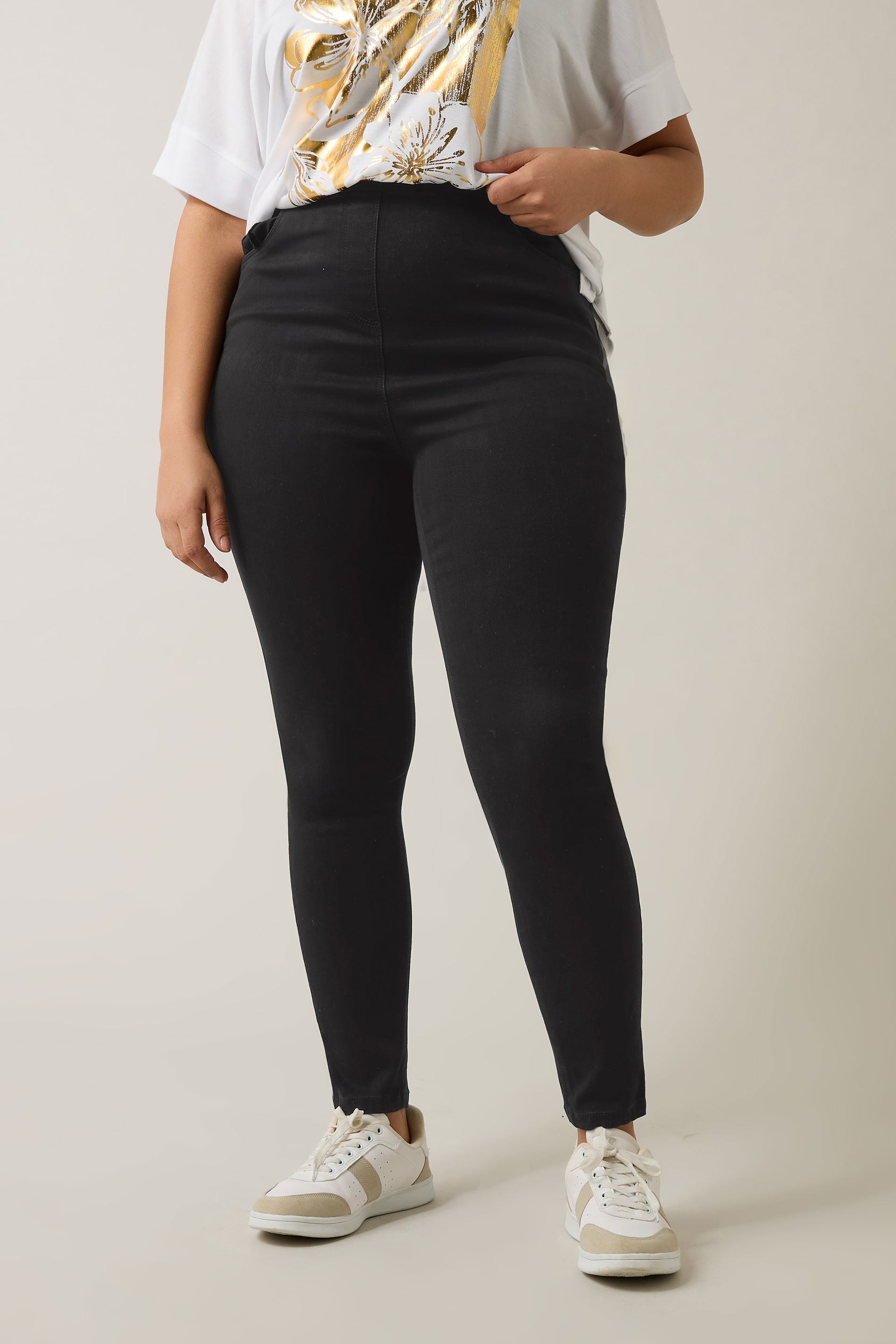 EVANS Plus Size Black Skinny Jeggings | Evans 2