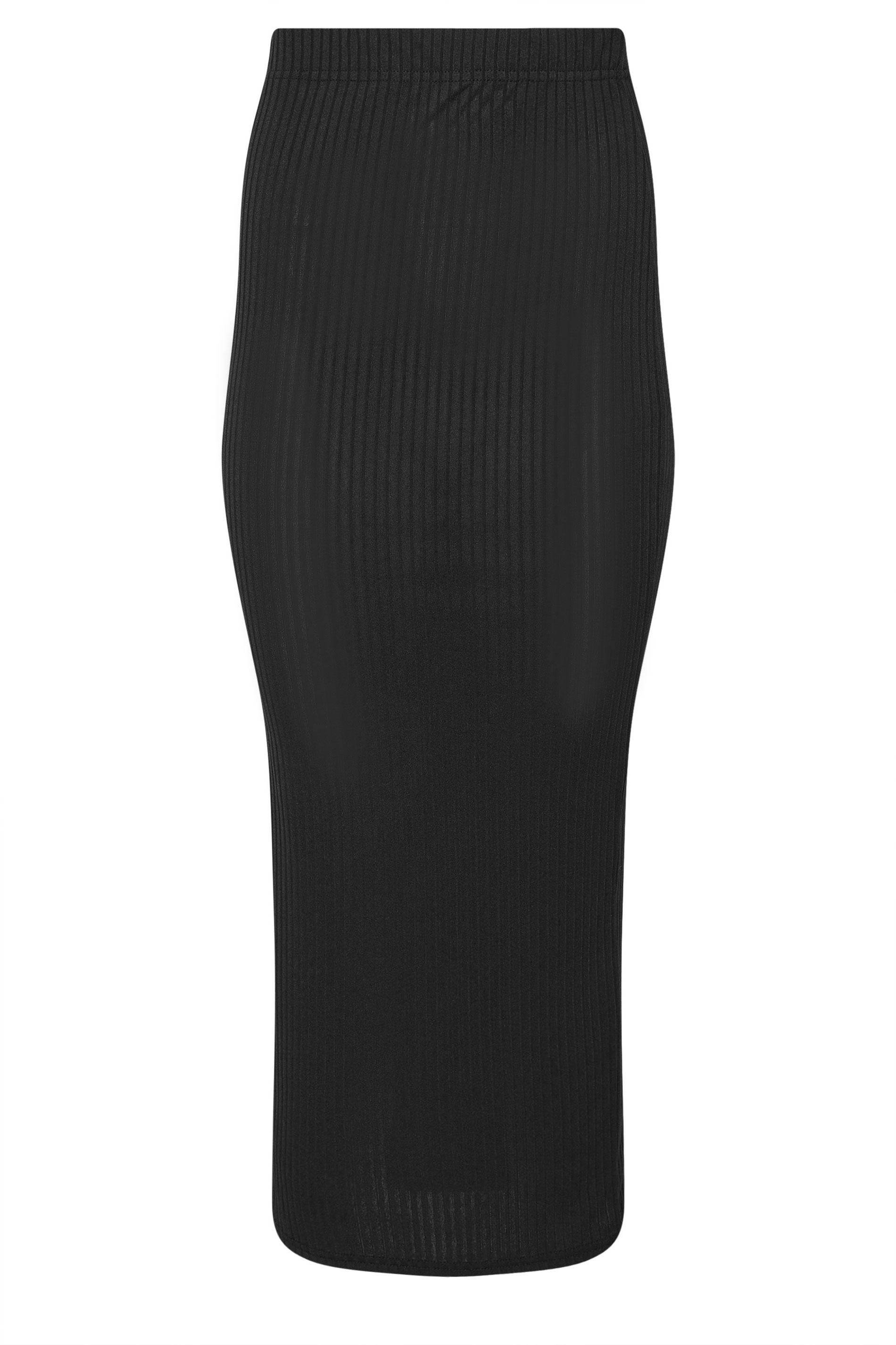 Petite Black Ribbed Maxi Tube Skirt | PixieGirl 5