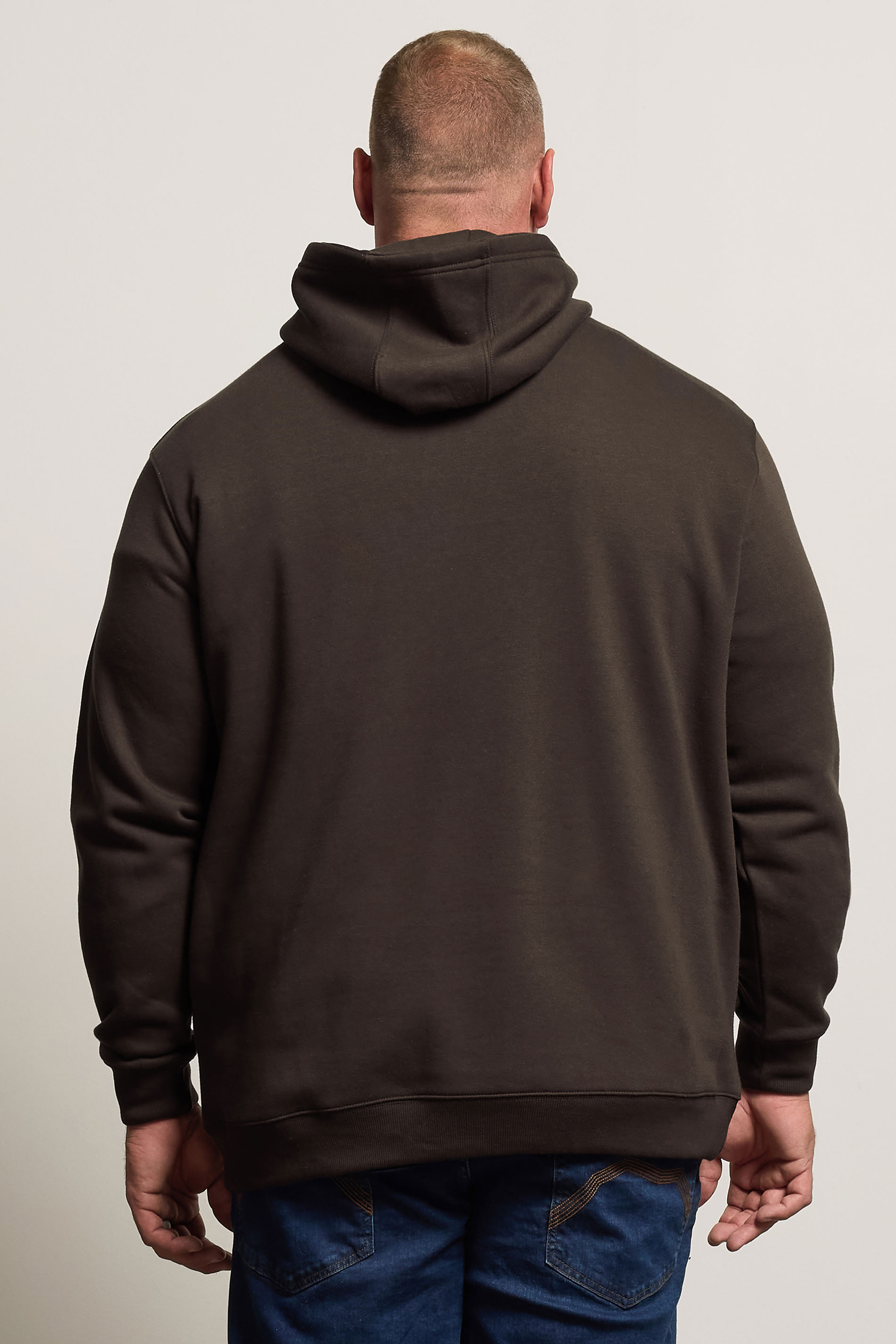 BadRhino Big & Tall Brown Cut & Sew Hoodie | BadRhino 2