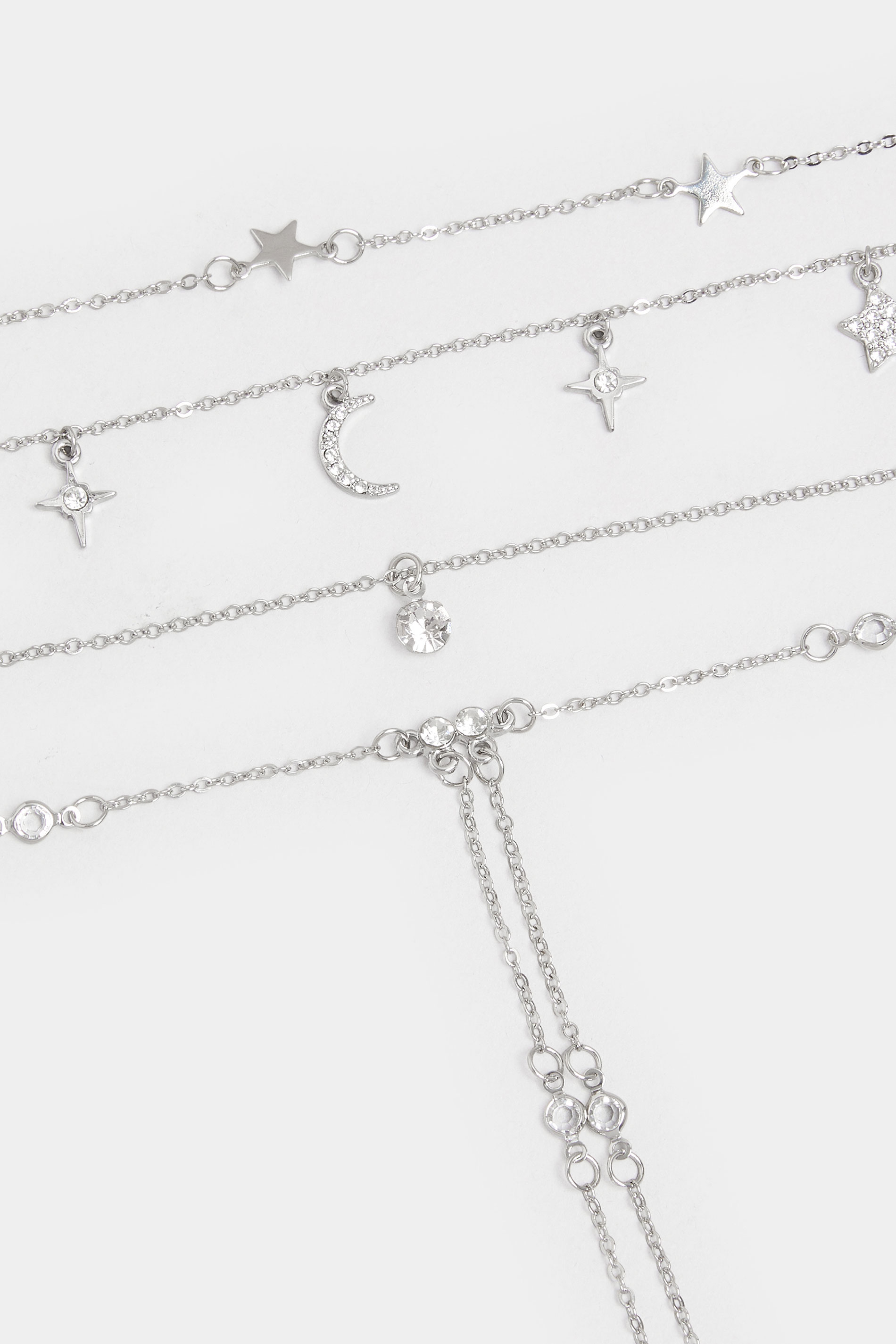 Silver Tone Multi Layer Celestial Necklace | Yours Clothing 2