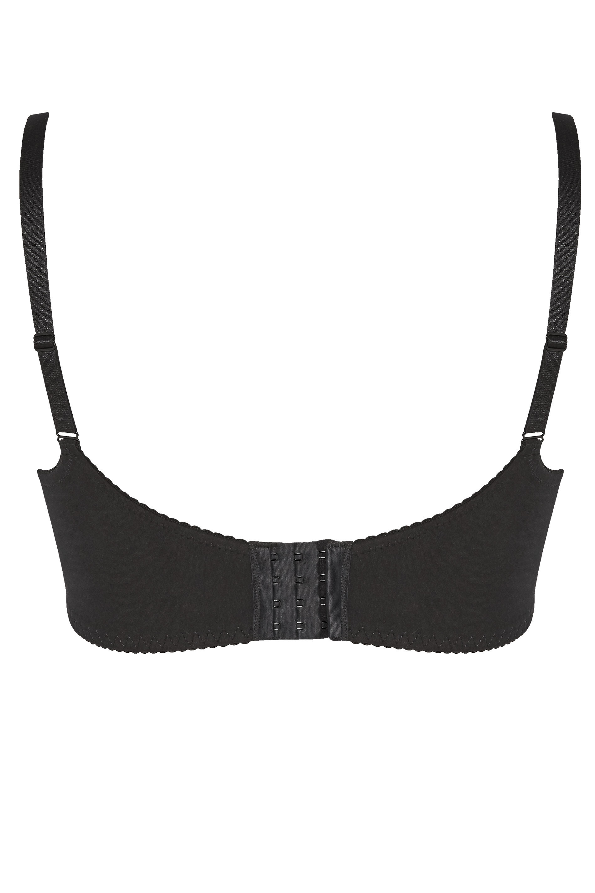 Plus Size 2 PACK Black & White Stretch Lace Non-Padded Underwired Balcony Bras | Yours Clothing 8