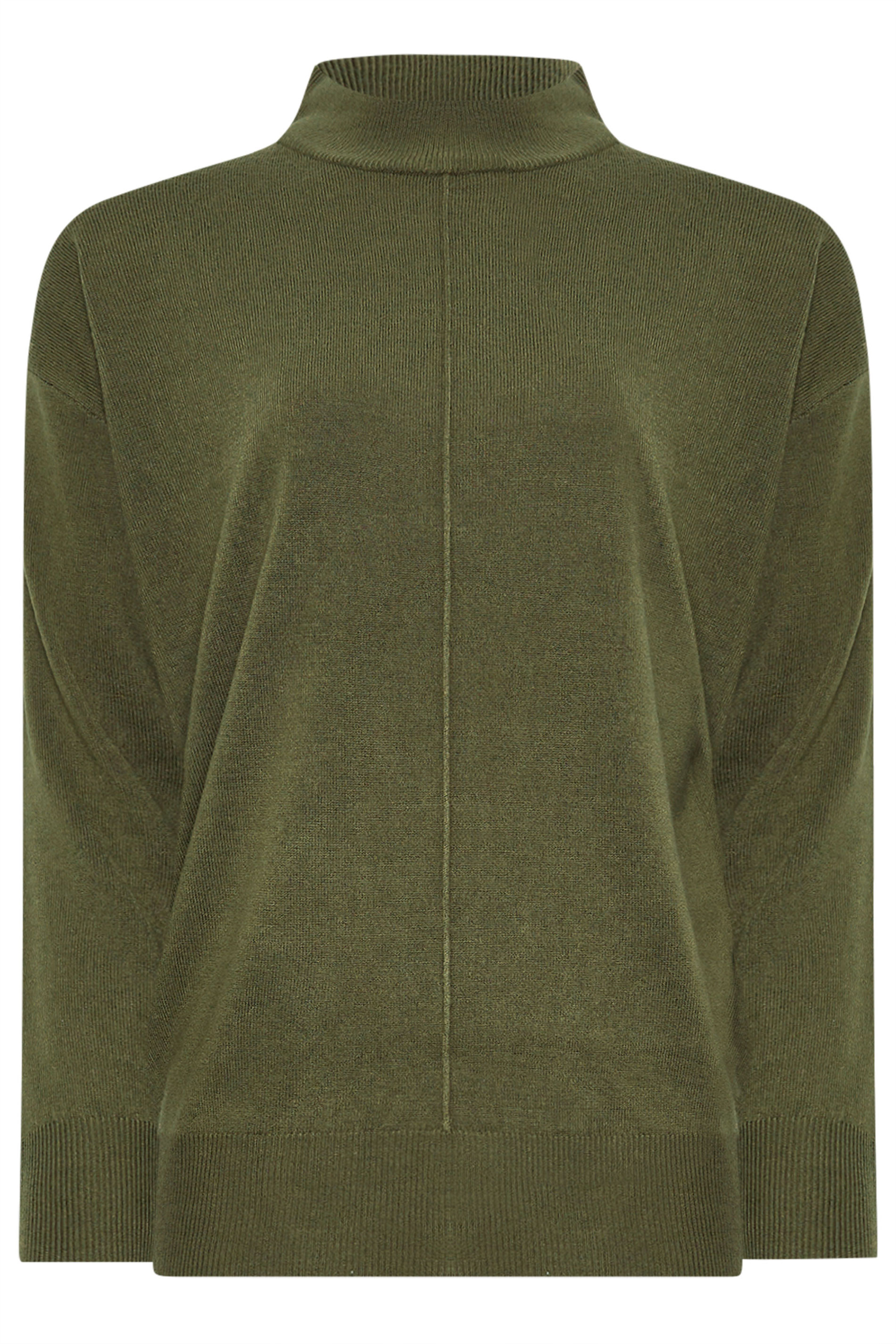 LTS Tall Olive Green Turtle Neck Jumper | Long Tall Sally 5