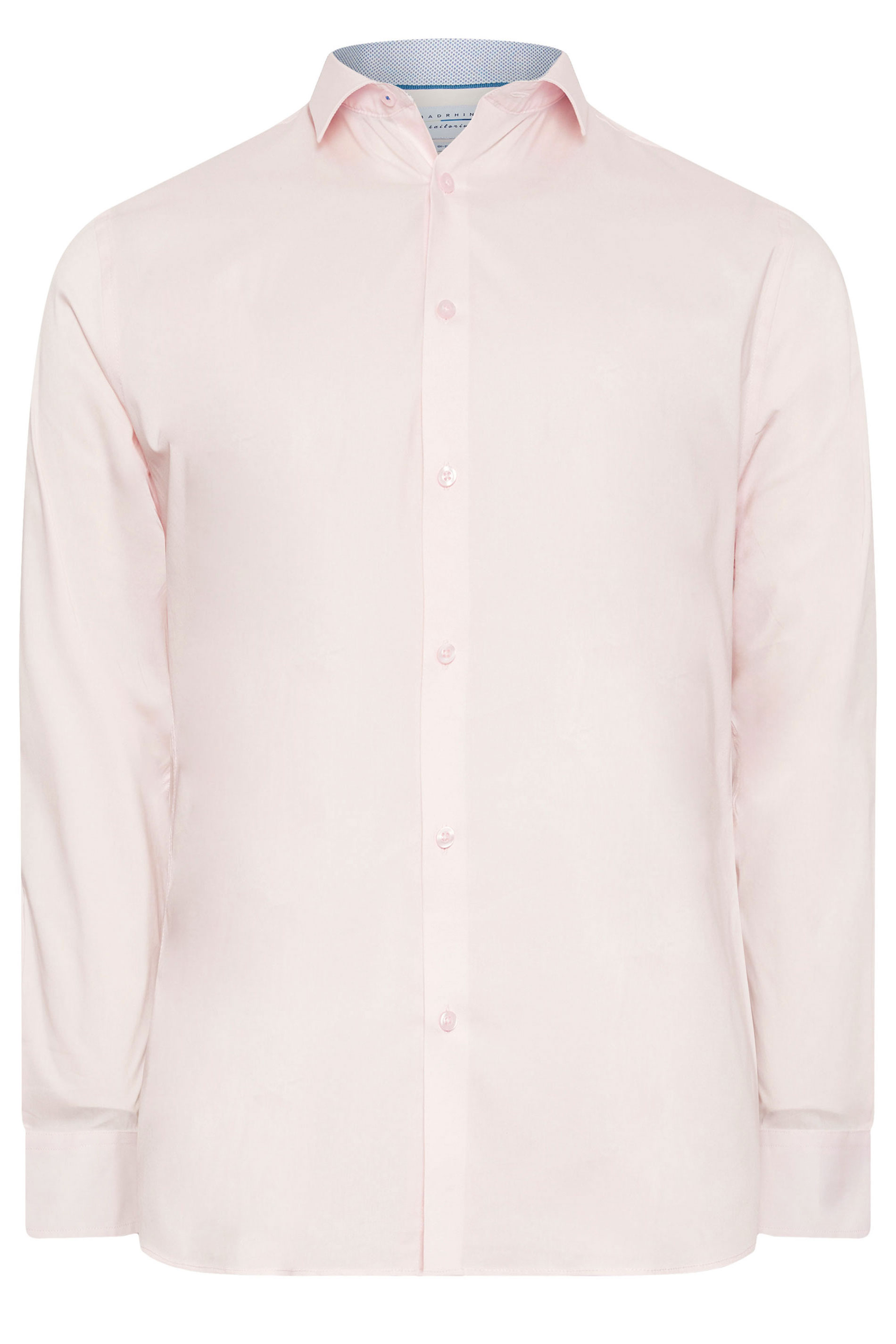 BadRhino Tailoring Big & Tall Pink Premium Stretch Long Sleeve Formal Shirt | BadRhino 2