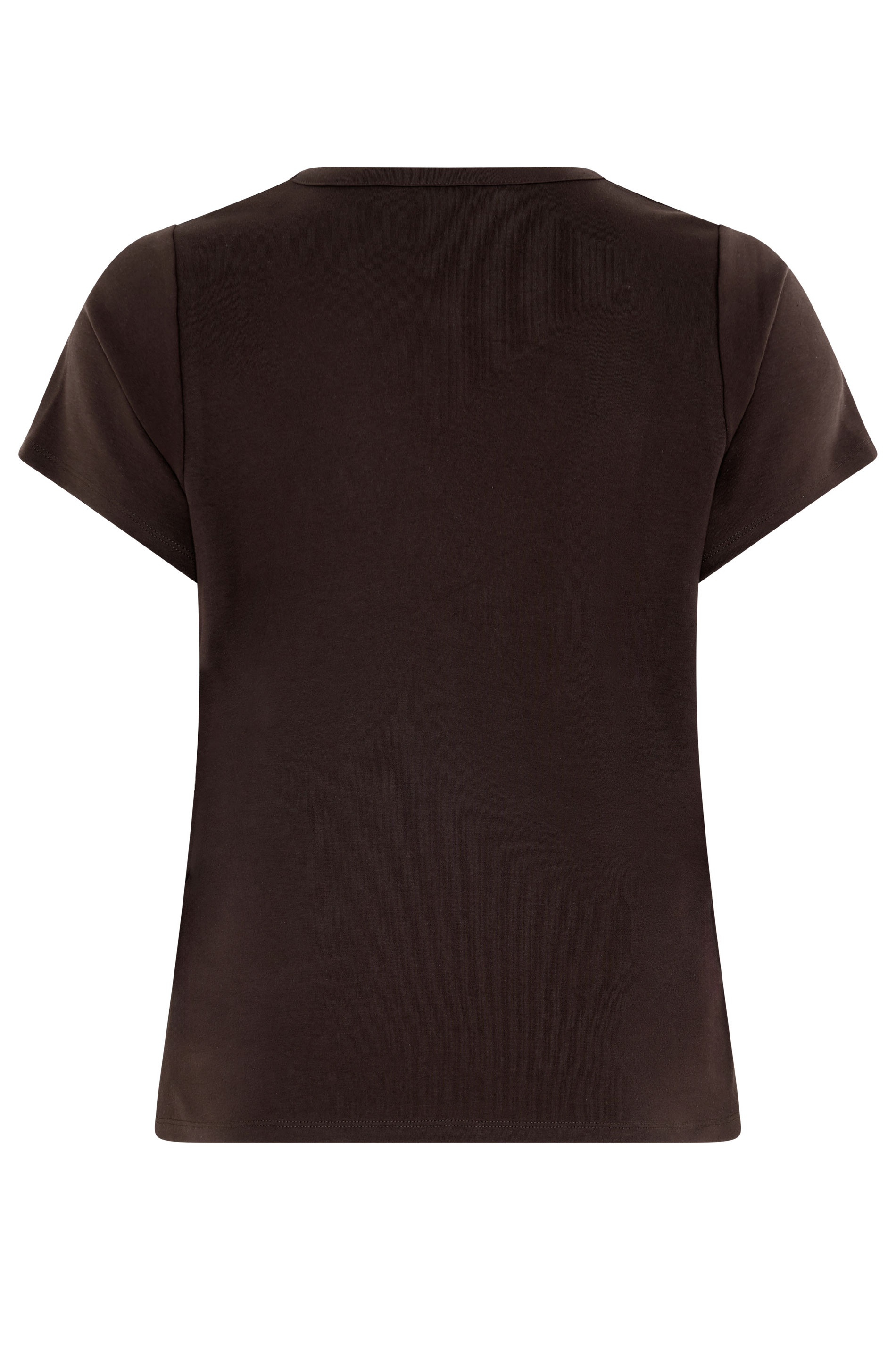 YOURS Plus Size Chocolate Brown Interlock T-Shirt | Yours Clothing 6