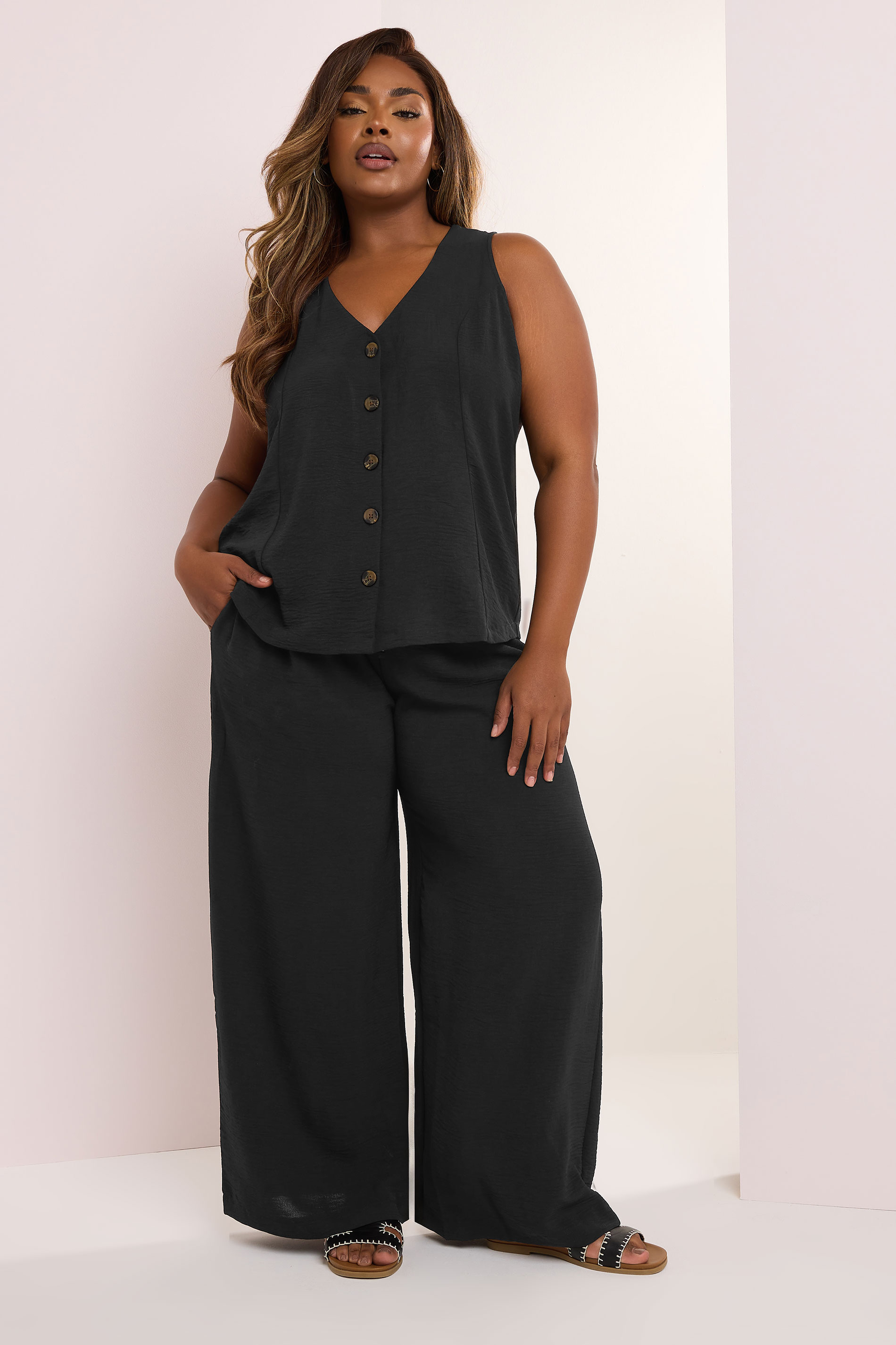 YOURS Plus Size Khaki Green Waistcoat | Yours Clothing 1