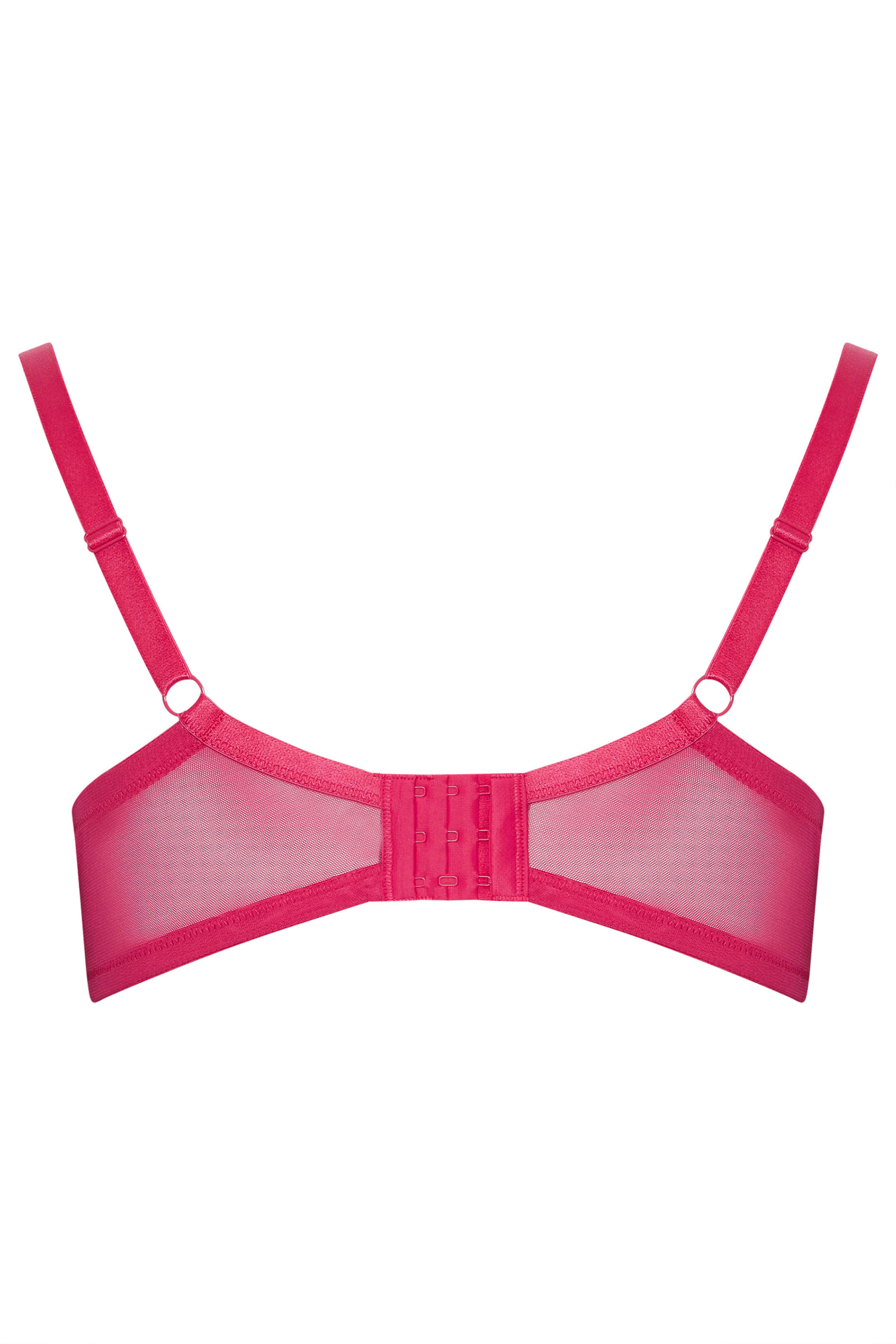 YOURSET 2 PACK Plus Size Black & Pink Burnout Stripe T-Shirt Bras | Yours Clothing 10