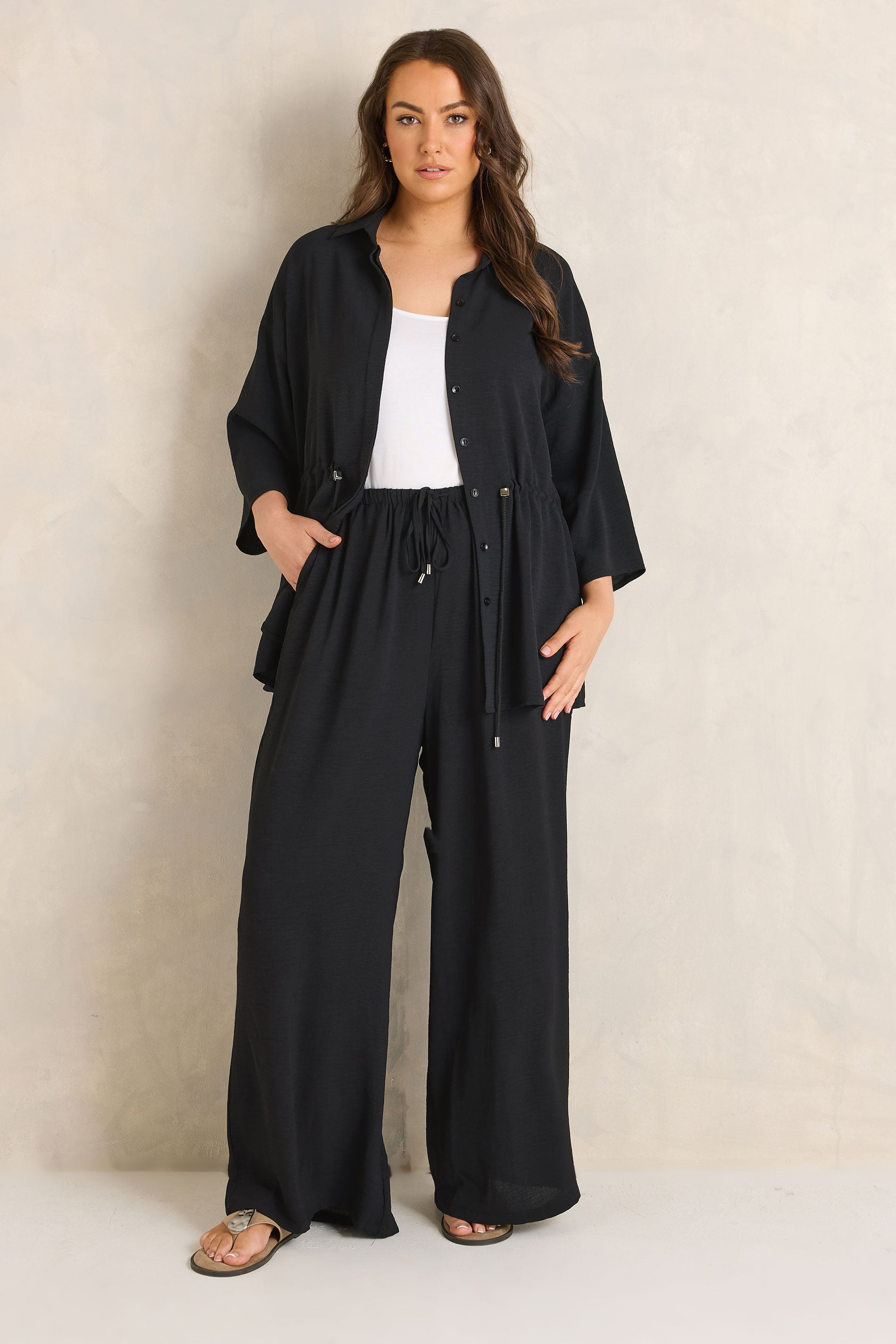 EVANS Plus Size Black Collared Shacket | Evans 2