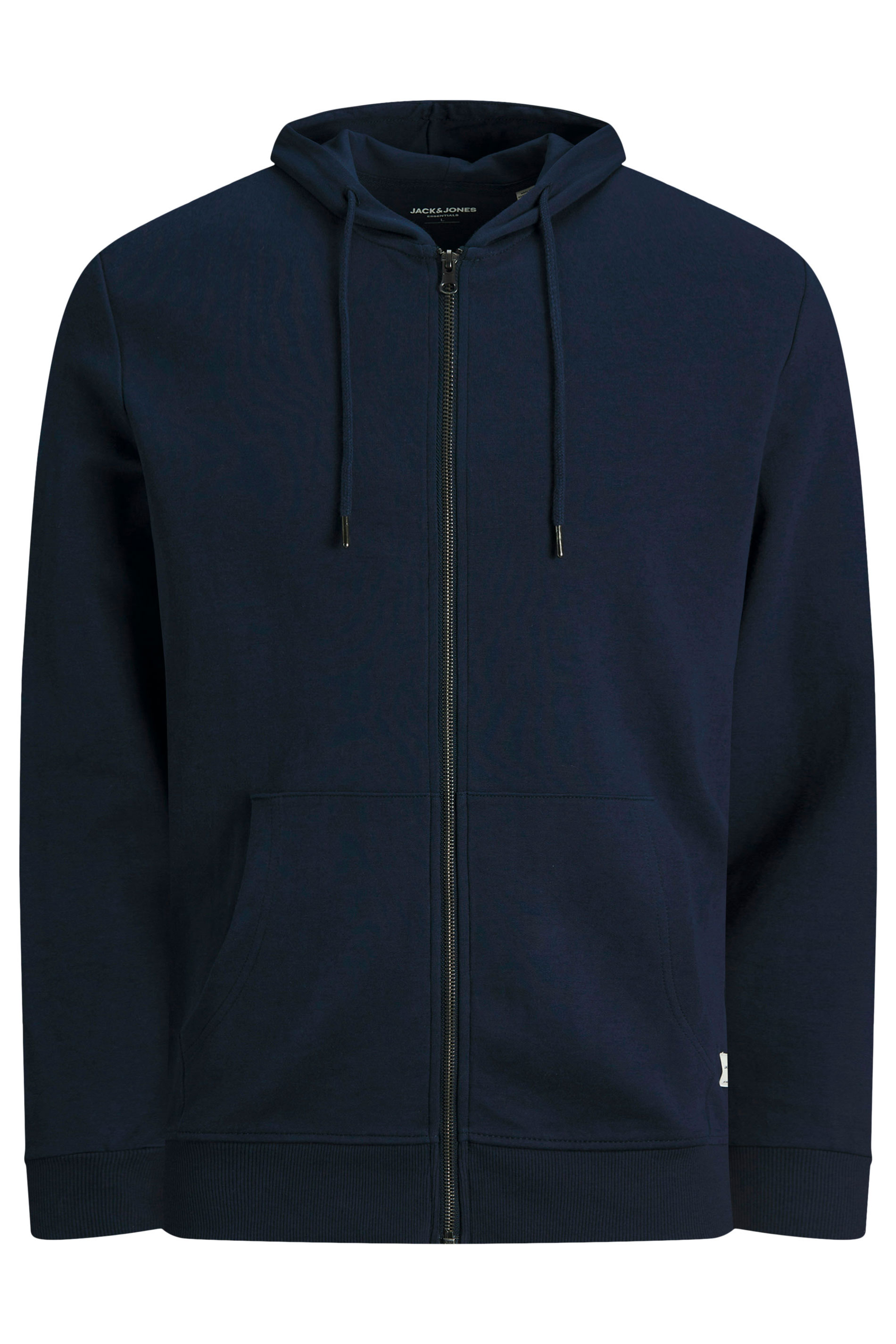JACK & JONES Big & Tall Navy Zip Through Hoodie | BadRhino 2