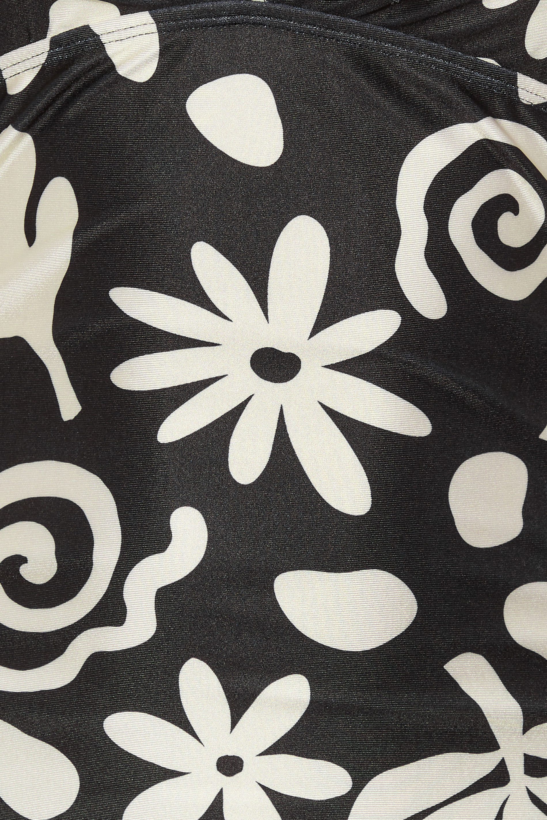 YOURS Plus Size Black Abstract Floral Print Swimsuit | Yours Clothing 7